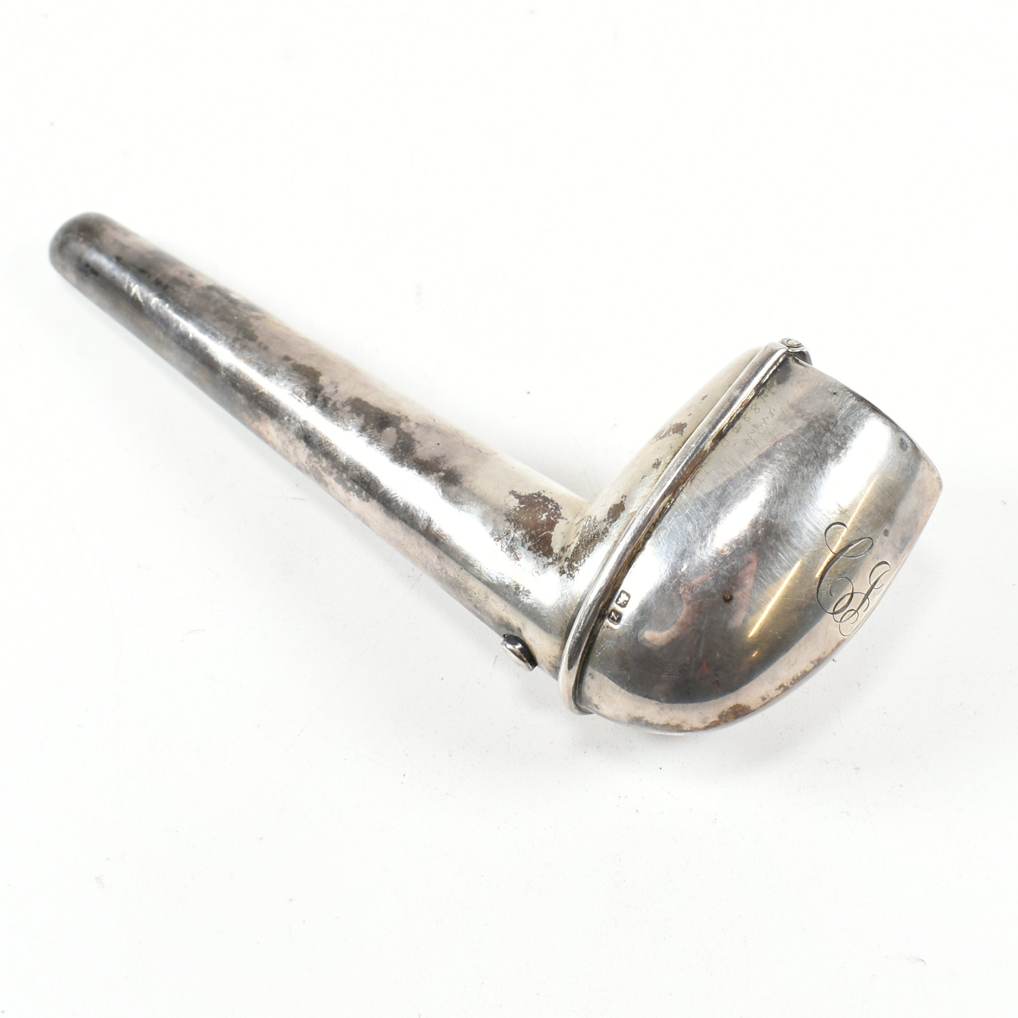 VICTORIAN HALLMARKED SILVER PIPE CASE & SILVER MOUNTED PIPE - Image 2 of 9