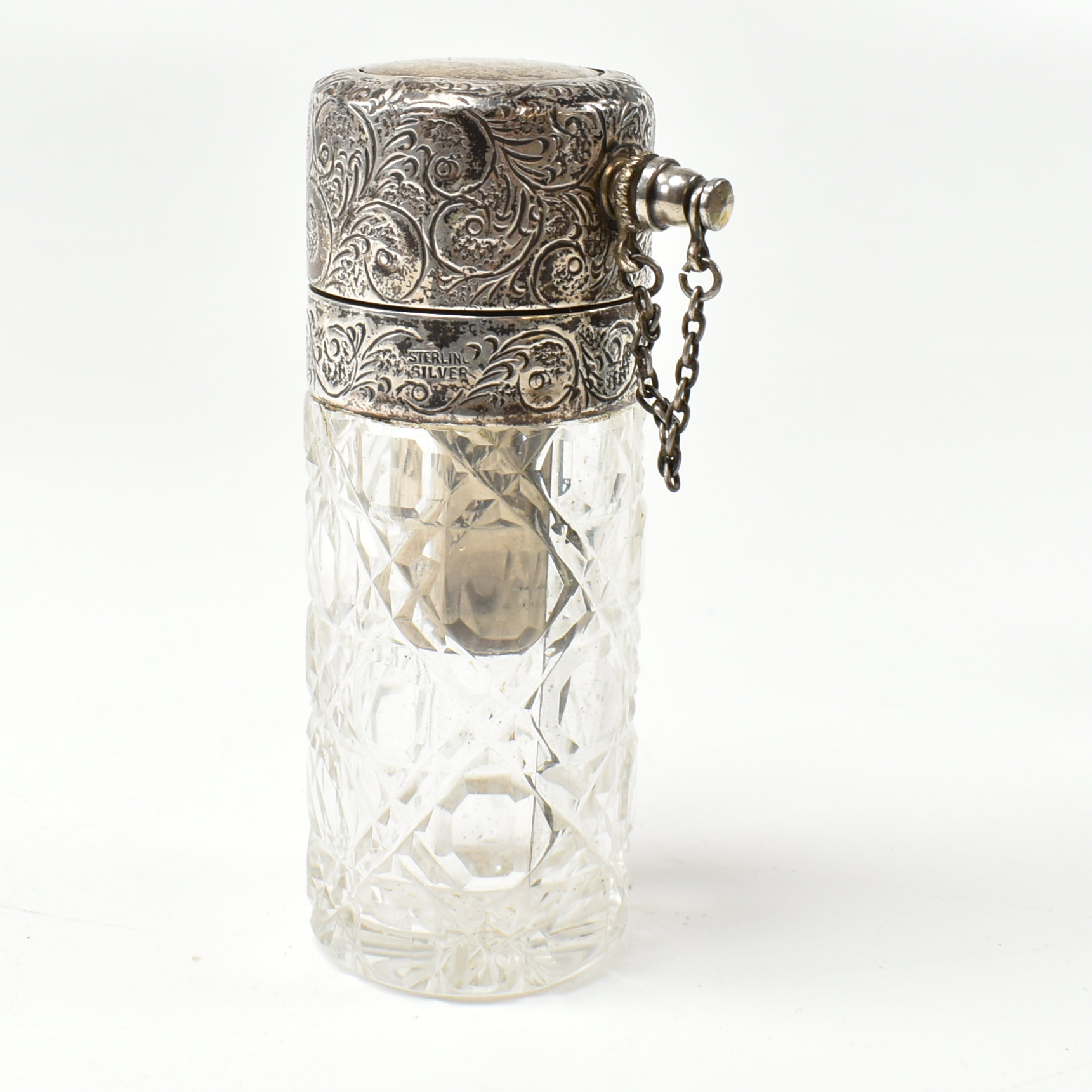 ANTIQUE & LATER CUT GLASS SCENT BOTTLES INCLUDING SILVER MOUNTED - Image 7 of 10