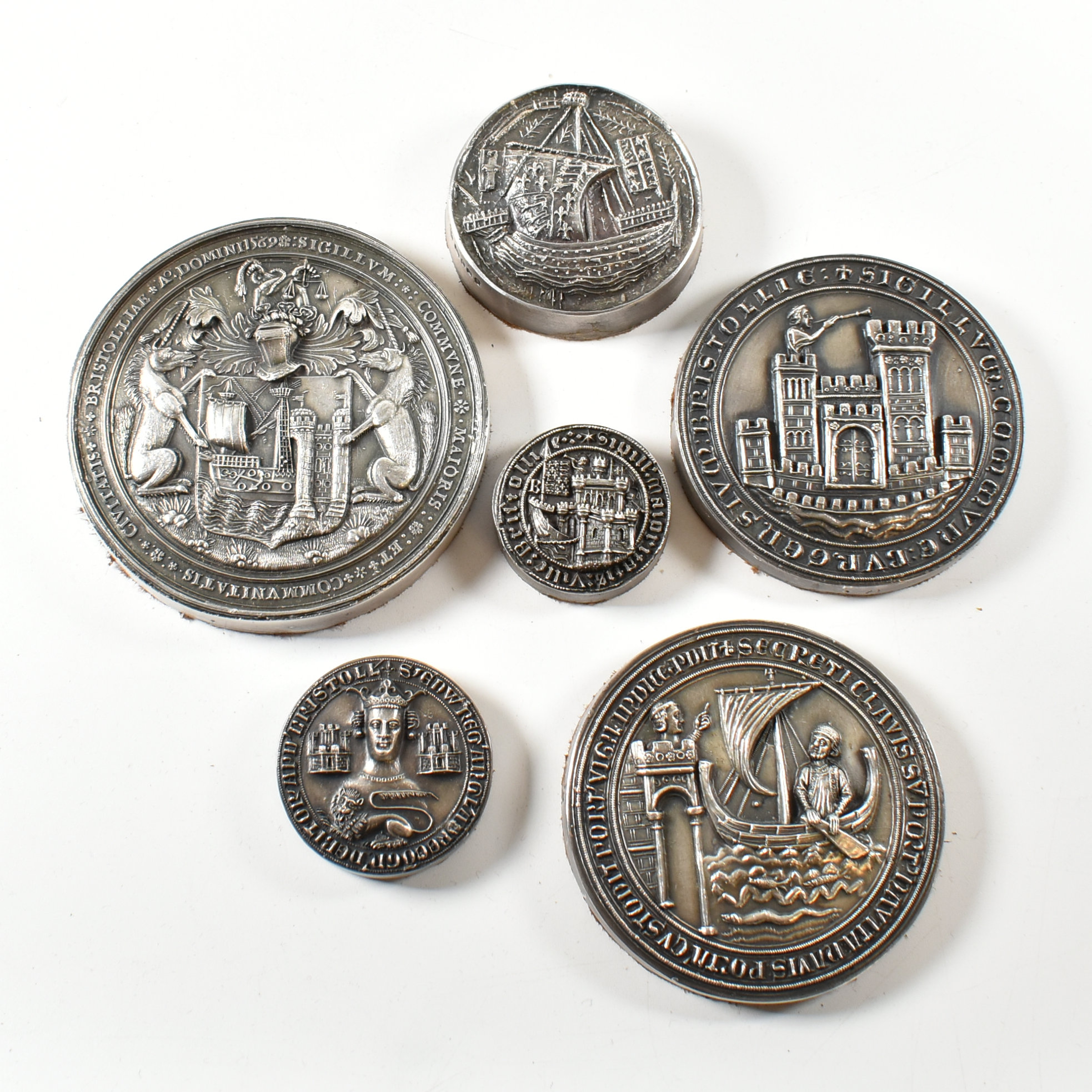 HALLMARKED SILVER MOUNTED REPLICA SEALS BURGESSES OF BRISTOL - Image 3 of 13