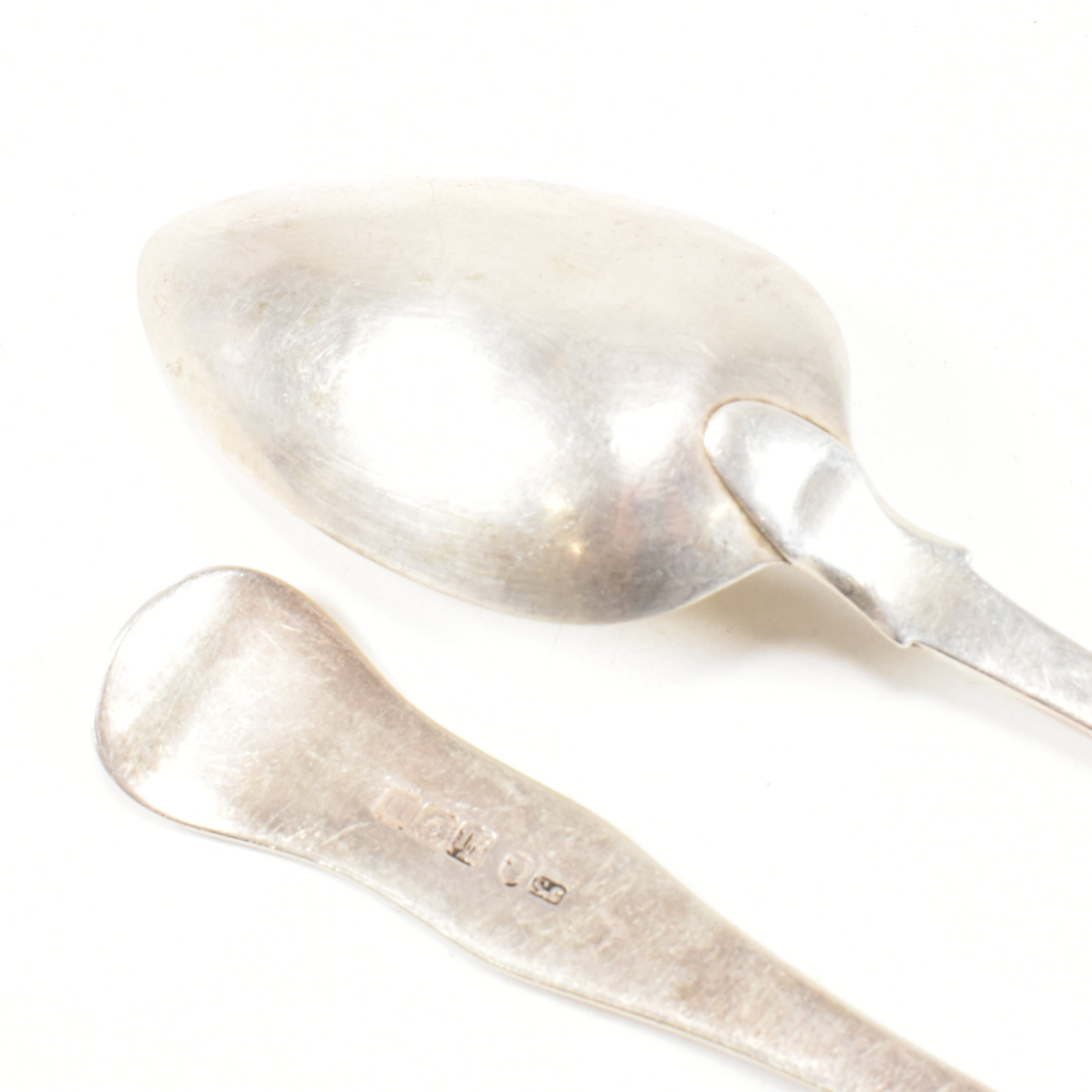 GEORGE III HALLMARKED SILVER SERVING SPOONS - Image 7 of 7