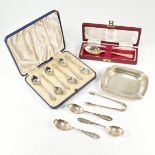 EARLY 20TH CENTURY HALLMARKED SILVER FLATWARE ITEMS