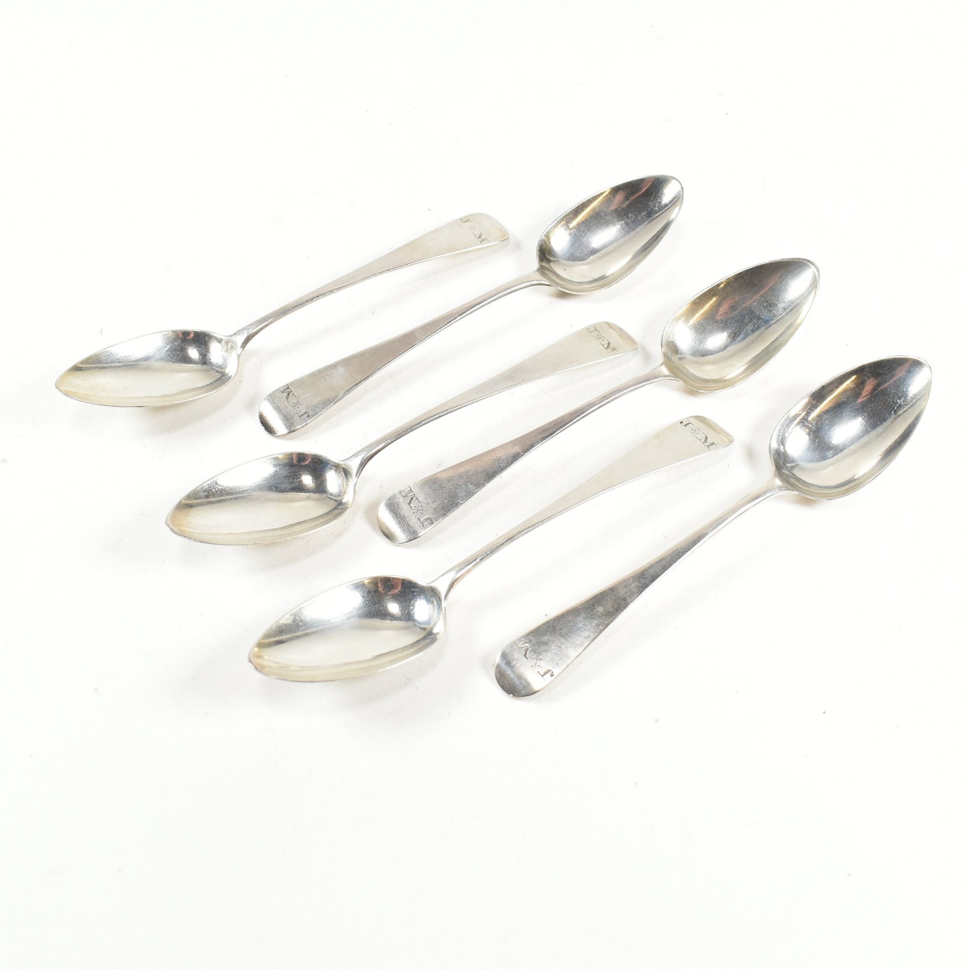 SET OF SIX GEORGE III HALLMARKED SILVER TEA SPOONS - Image 3 of 6