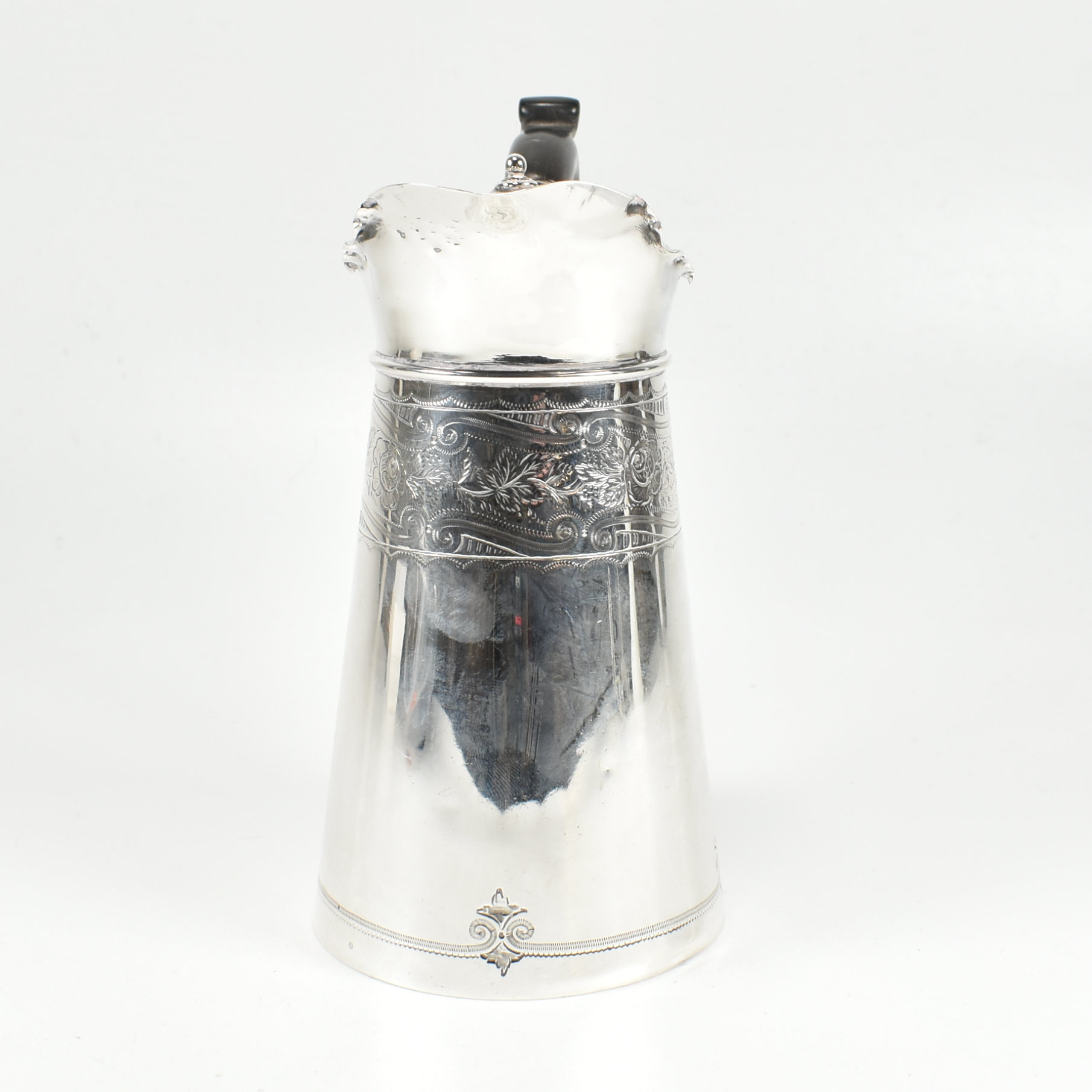 EARLY 20TH CENTURY HALLMARKED SILVER HOT WATER JUG - Image 3 of 9