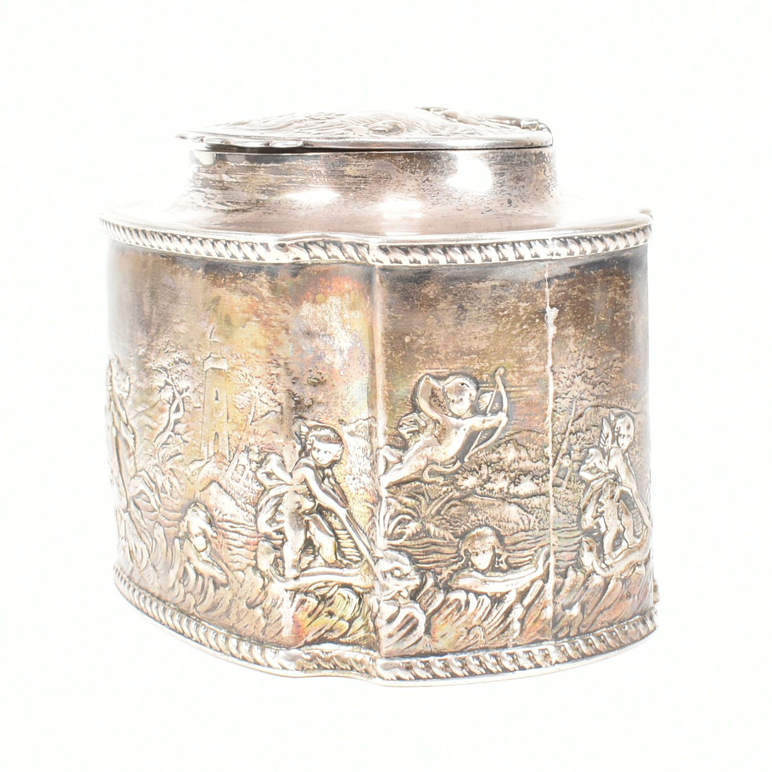 LATE VICTORIAN HALLMARKED SILVER TEA CADDY - Image 5 of 9