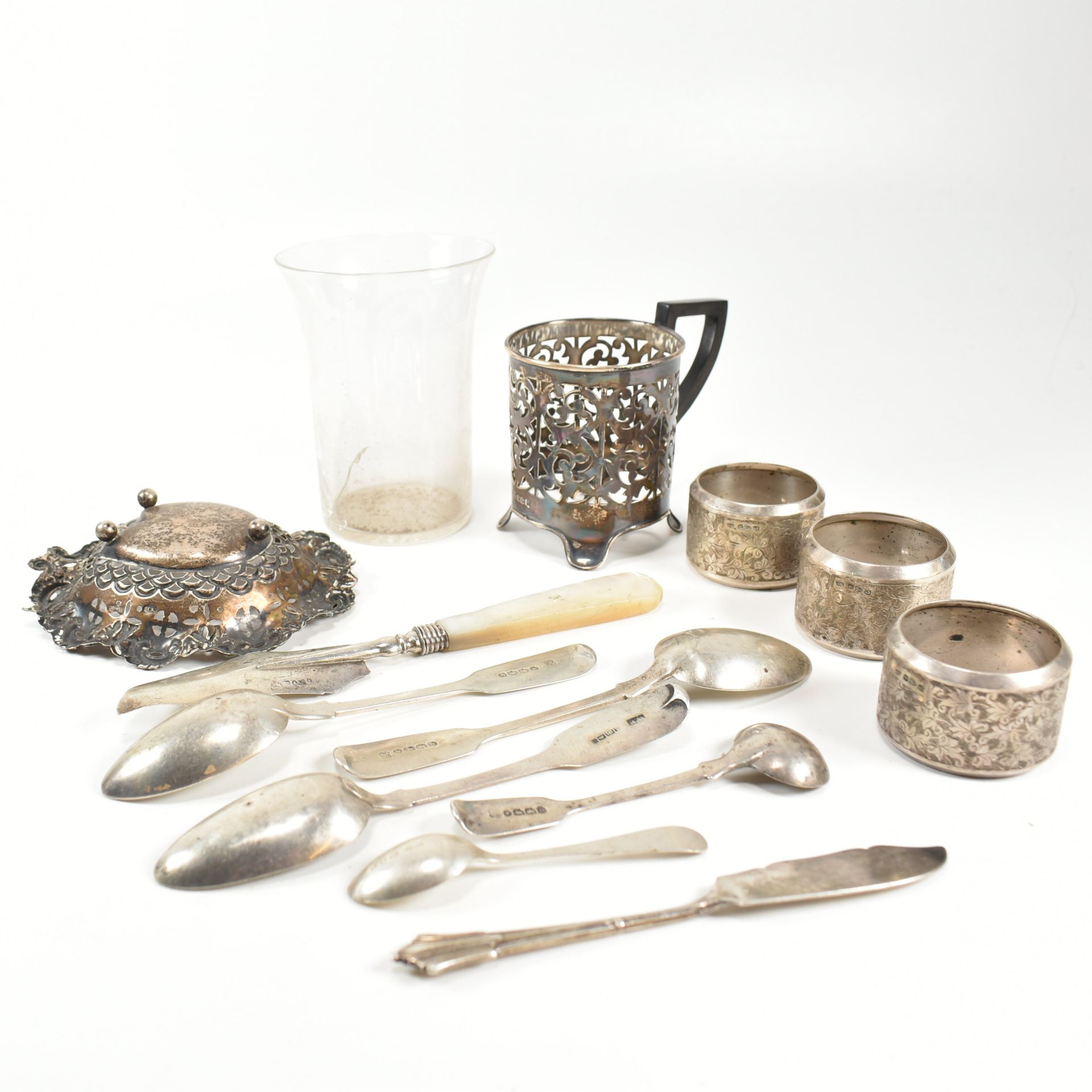 EDWARD VII & LATER HALLMARKED SILVER ITEMS - Image 6 of 8