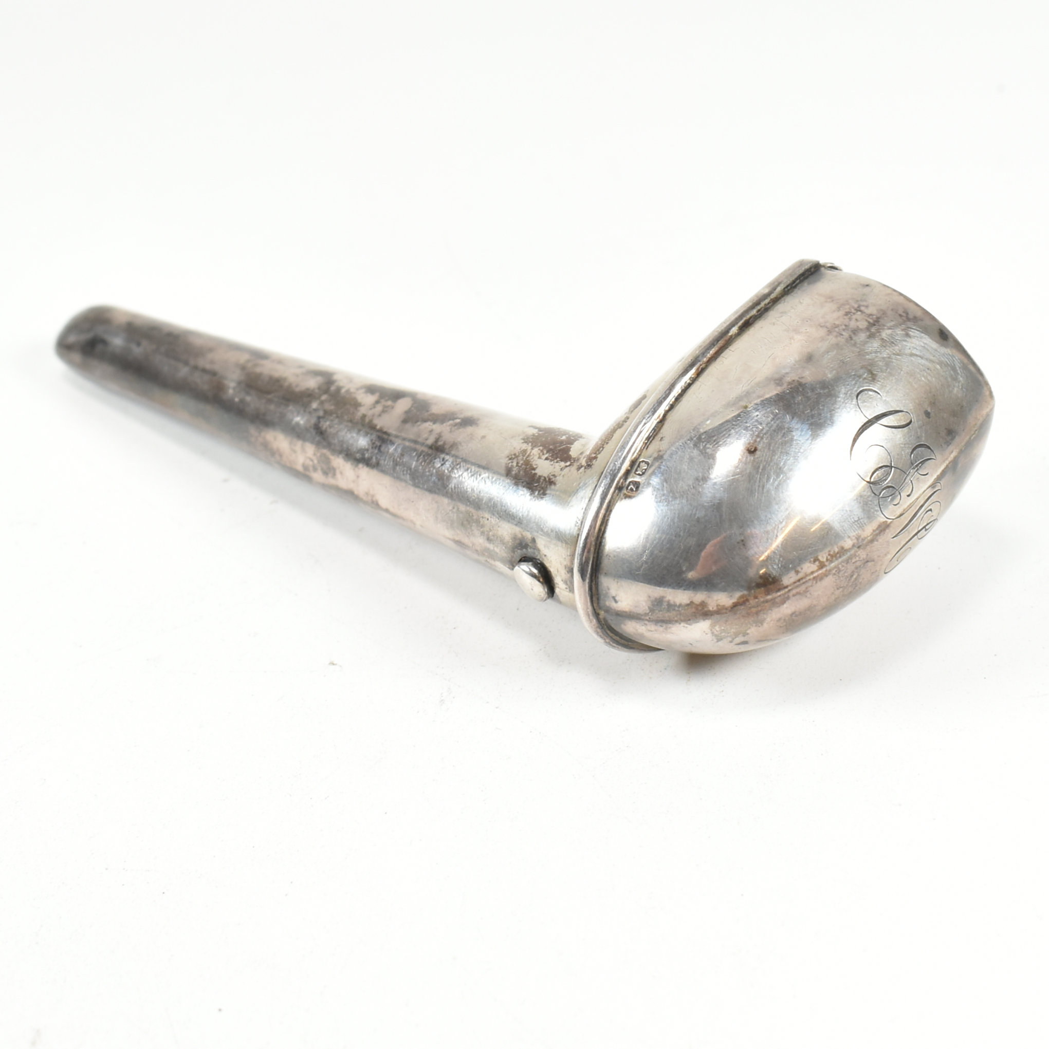 VICTORIAN HALLMARKED SILVER PIPE CASE & SILVER MOUNTED PIPE - Image 9 of 9