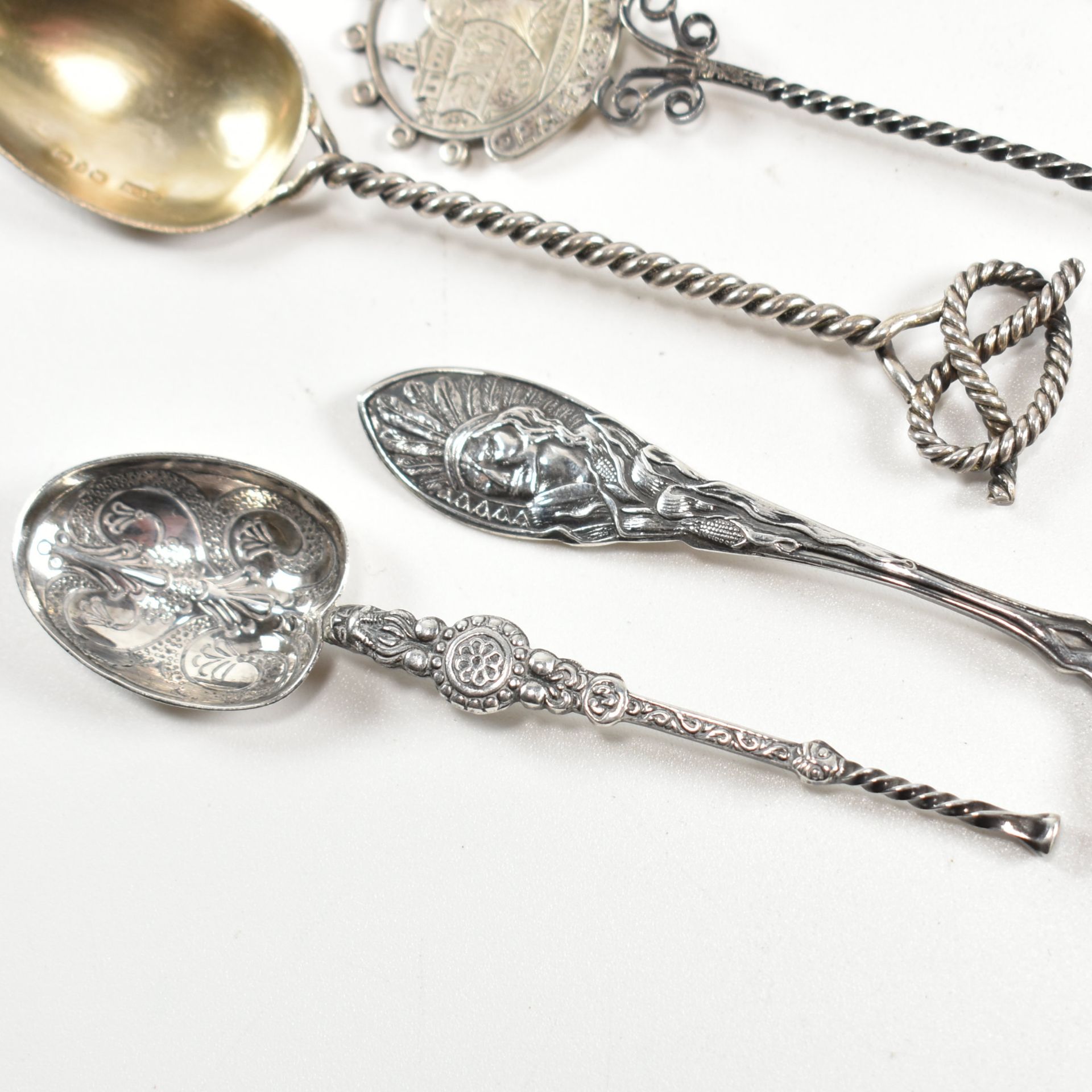 EDWARD VII HALLMARKED SILVER FRAME AF & OTHER TEA SPOONS - Bild 3 aus 10