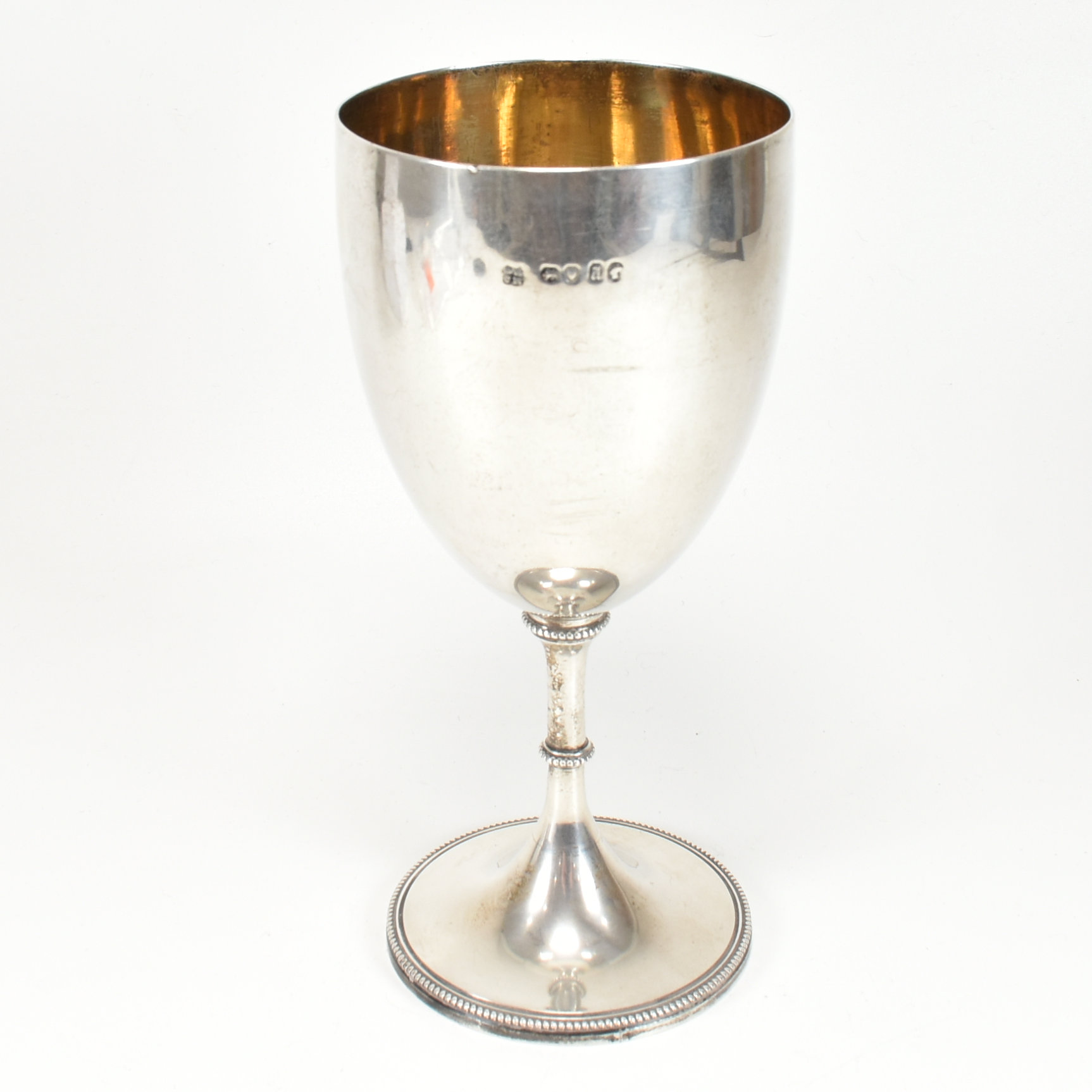 VICTORIAN HALLMARKED SILVER PRESENTATION GOBLET - Image 3 of 6