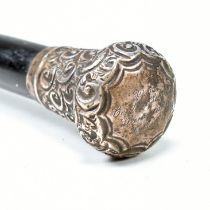 VICTORIAN HALLMARKED SILVER MOUNTED CONDUCTORS BATON