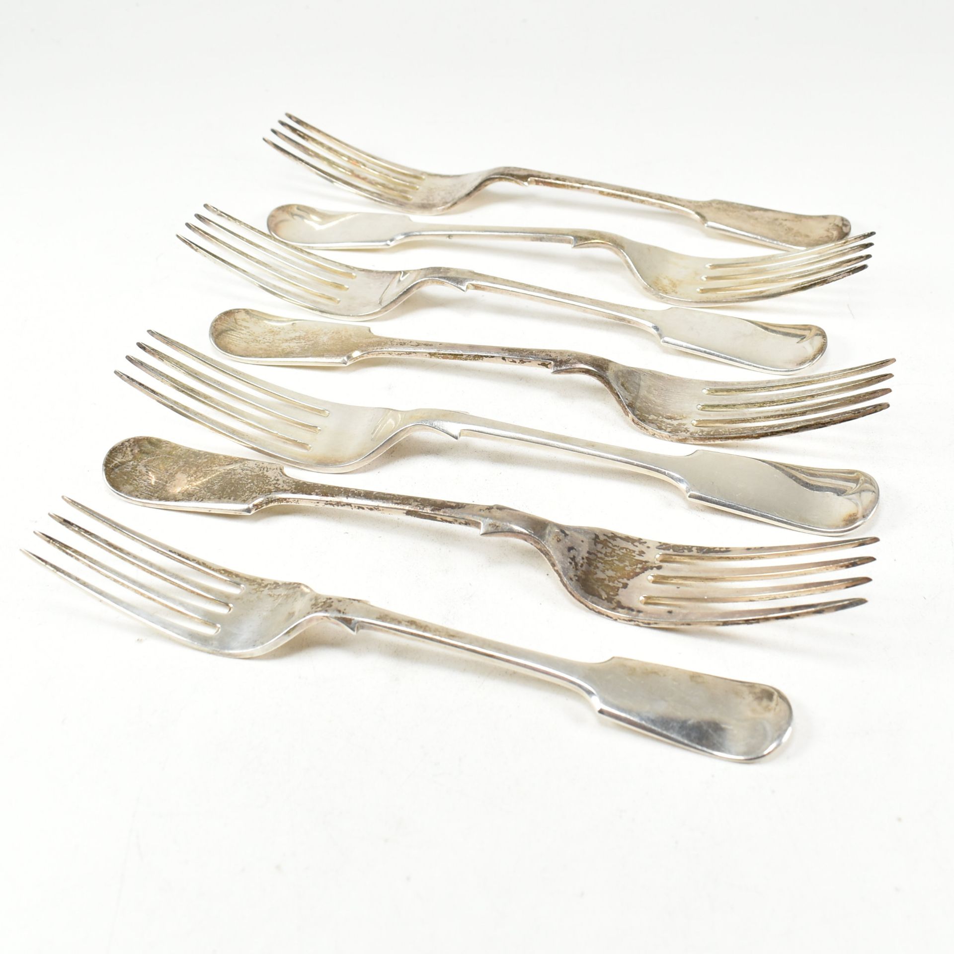 SET OF 7 EARLY 20TH CENTURY HALLMARKED SILVER FORKS - Image 2 of 4