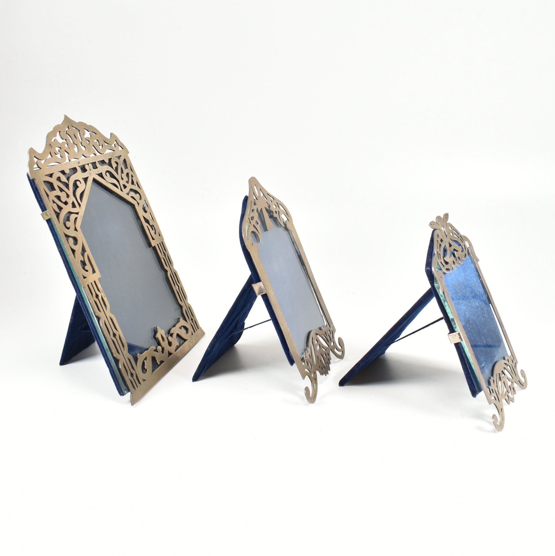 THREE EGYPTIAN SILVER FRONTED PICTURE FRAMES - Image 2 of 5