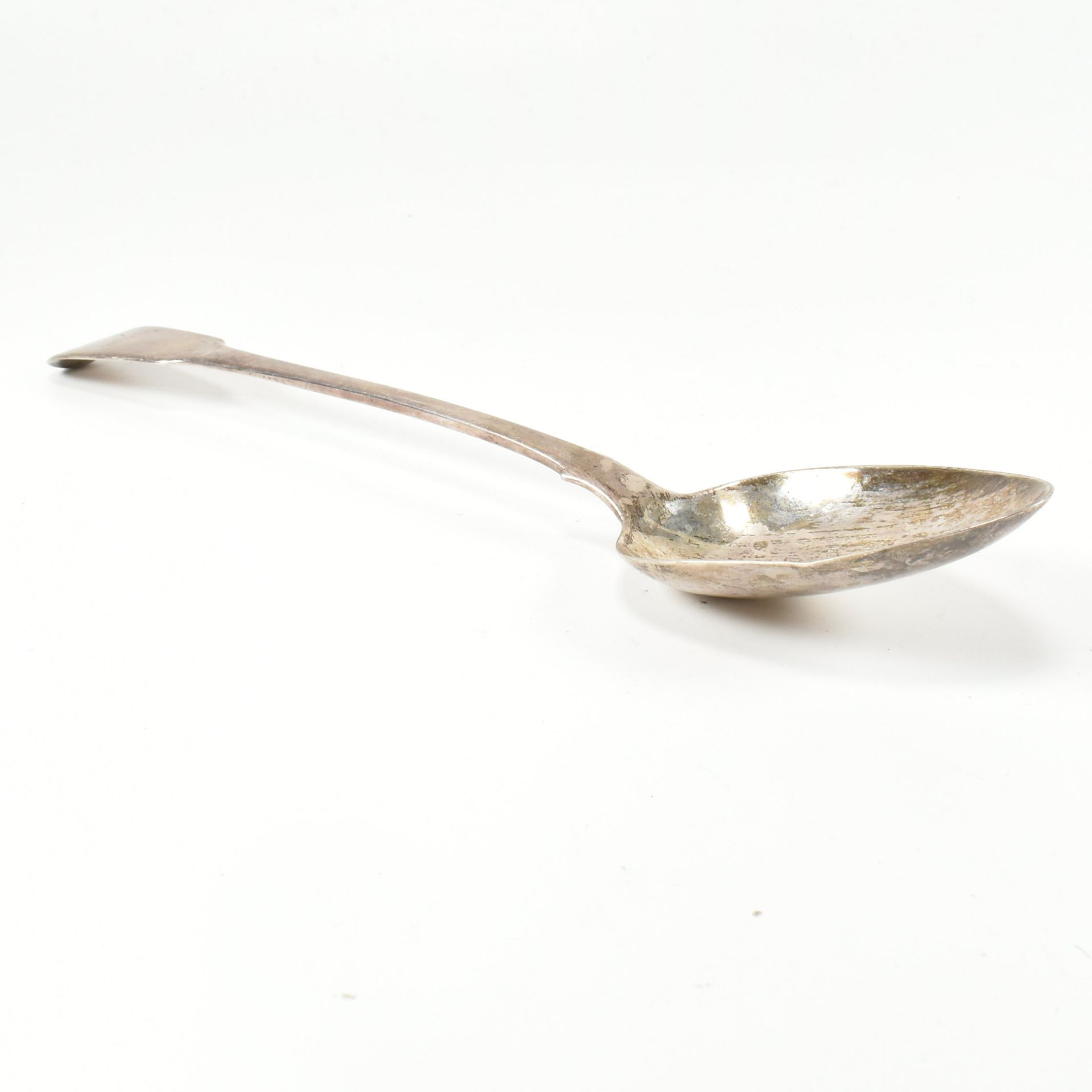 GEORGE III HALLMARKED SILVER SERVING SPOON - Image 2 of 7