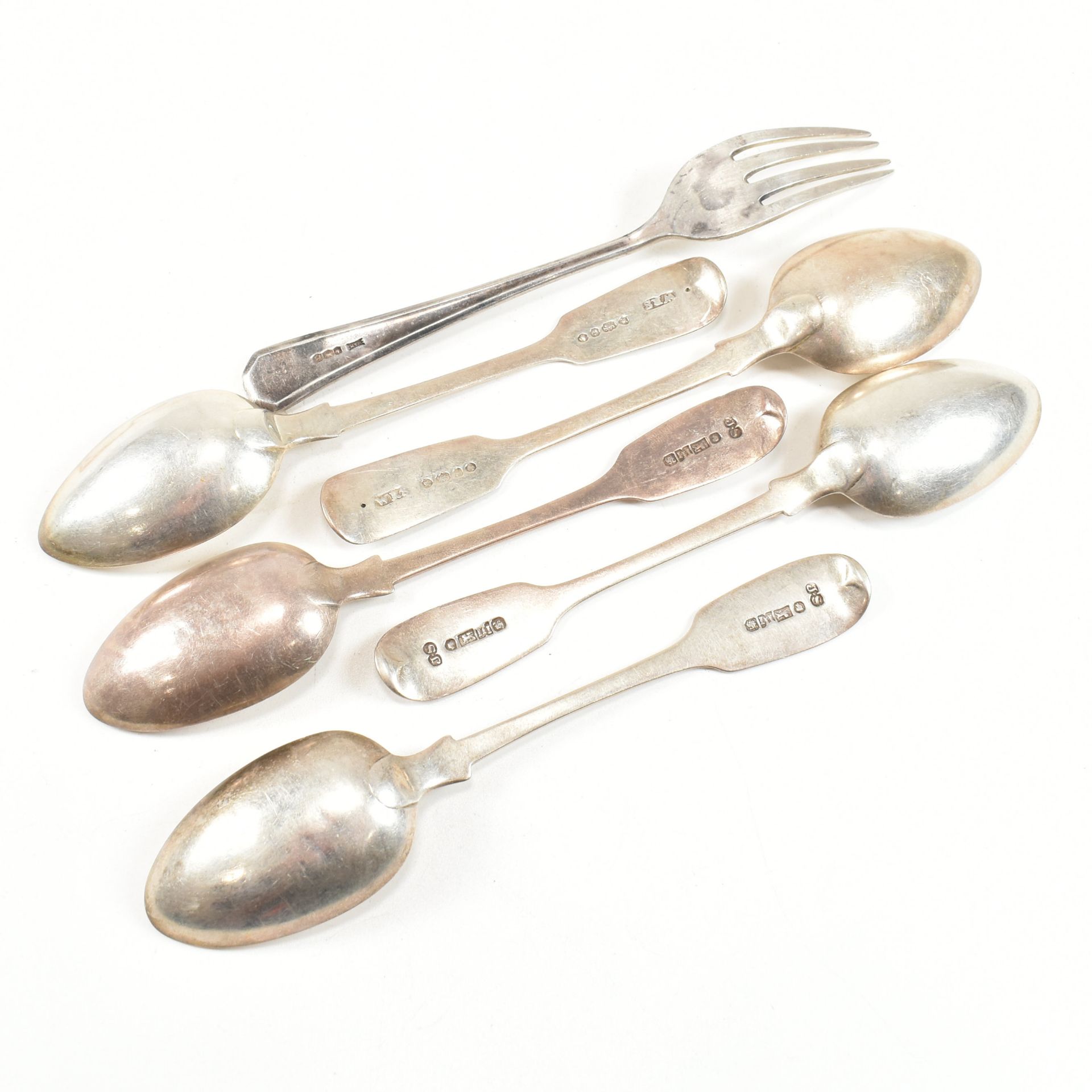VICTORIAN & LATER HALLMARKED SILVER FLATWARE - Image 3 of 6