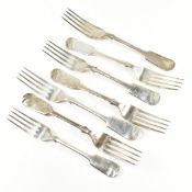 SET OF 7 EARLY 20TH CENTURY HALLMARKED SILVER FORKS