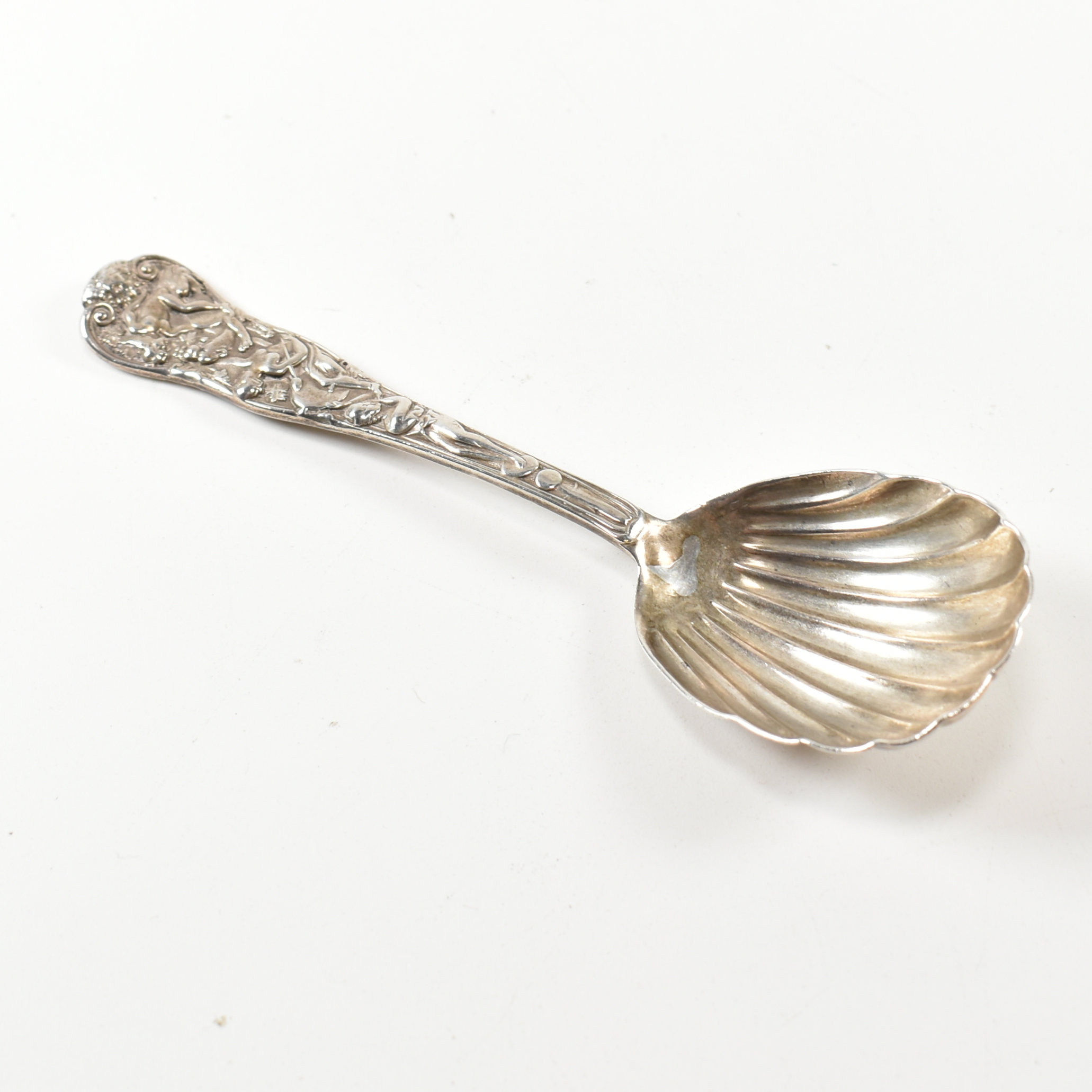 VICTORIAN HALLMARKED SILVER PRESERVE SPOON & PERFUME BOTTLE - Image 3 of 9