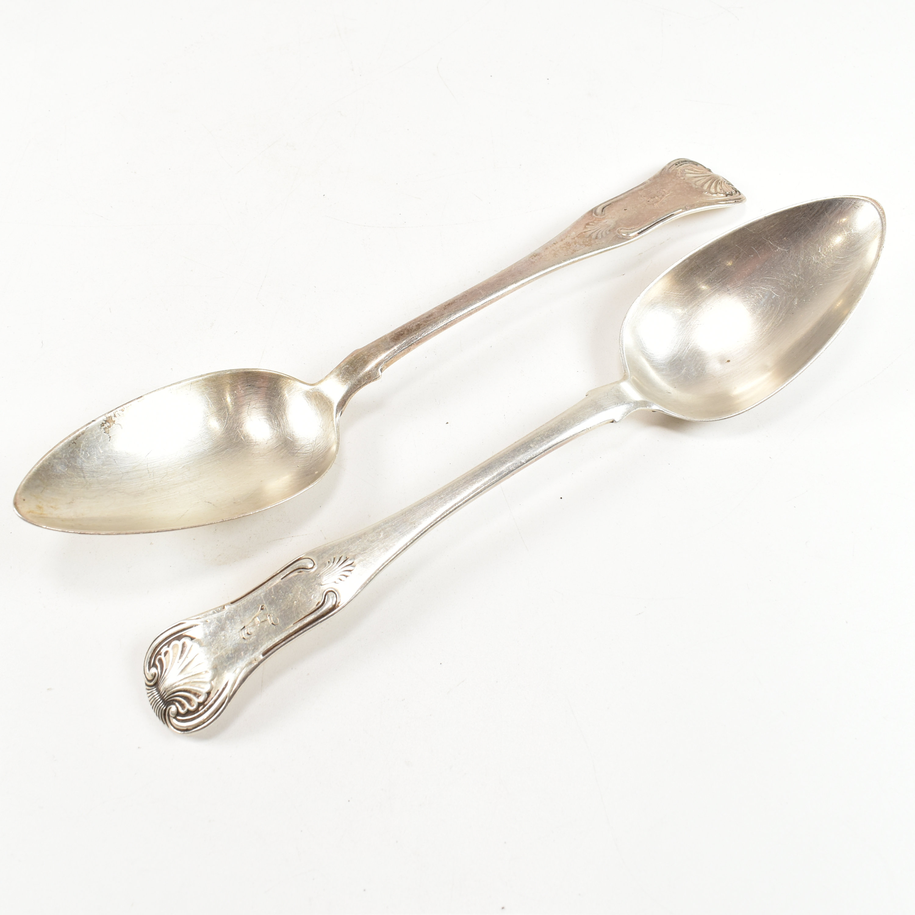 GEORGE III HALLMARKED SILVER SERVING SPOONS