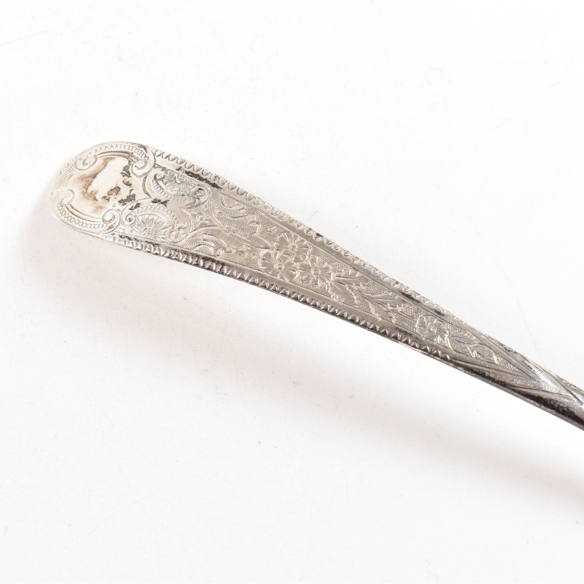 GEORGE III HALLMARKED SILVER SUGAR SIFTER SPOON HESTER BATEMAN - Image 3 of 5