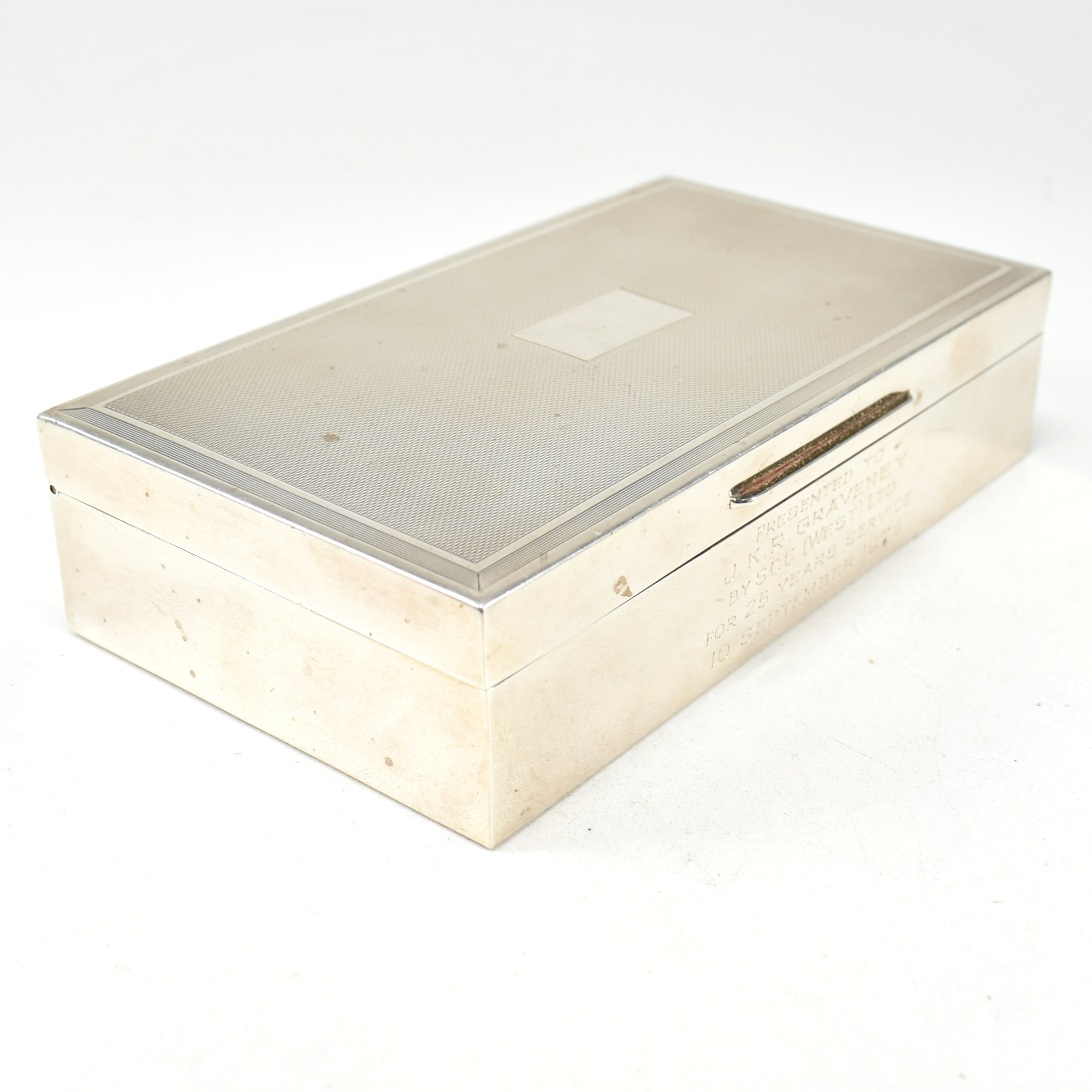 1970S HALLMARKED SILVER CIGAR CIGARETTE BOX