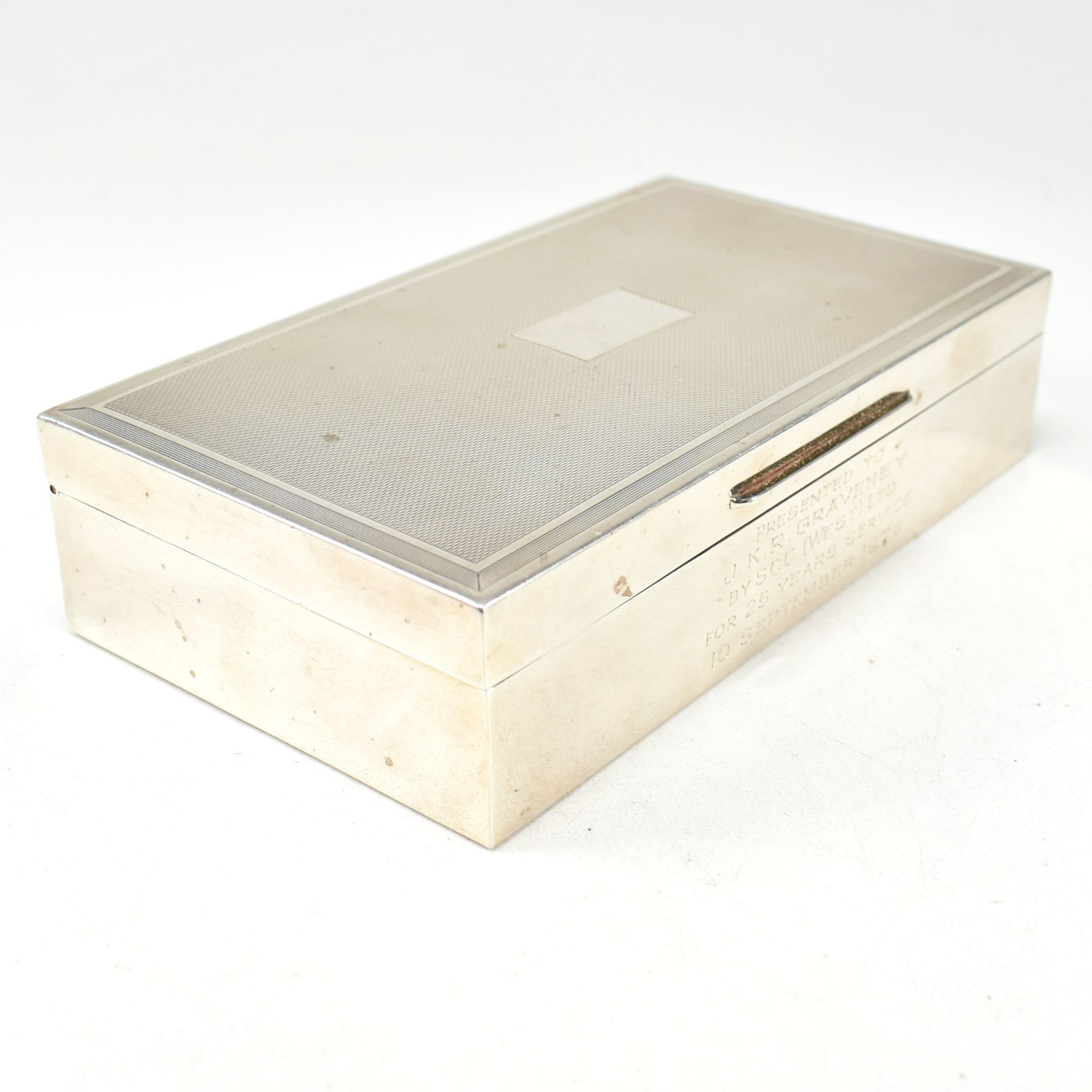 1970S HALLMARKED SILVER CIGAR CIGARETTE BOX