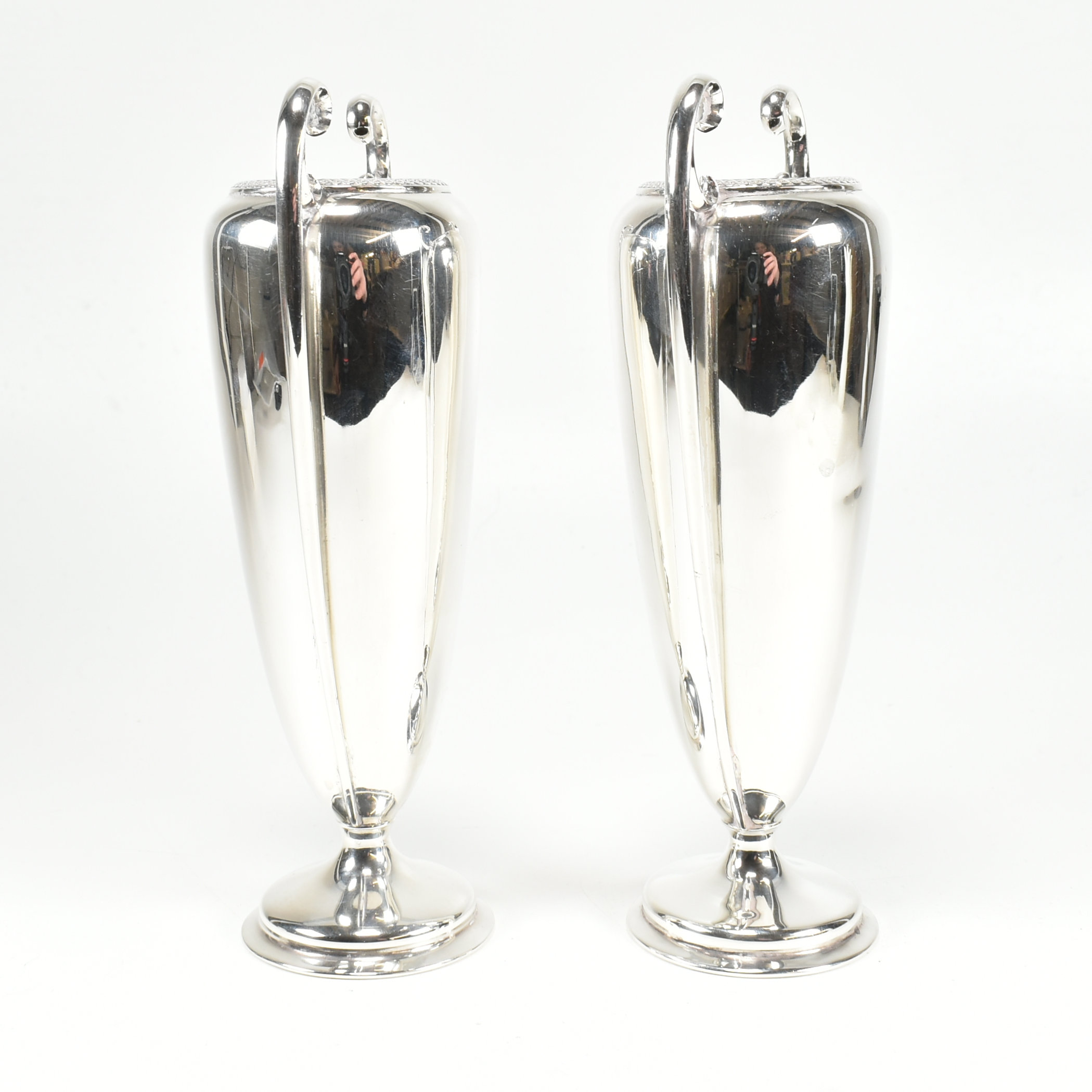 ART NOUVEAU HALLMARKED SILVER VASES - Image 2 of 7