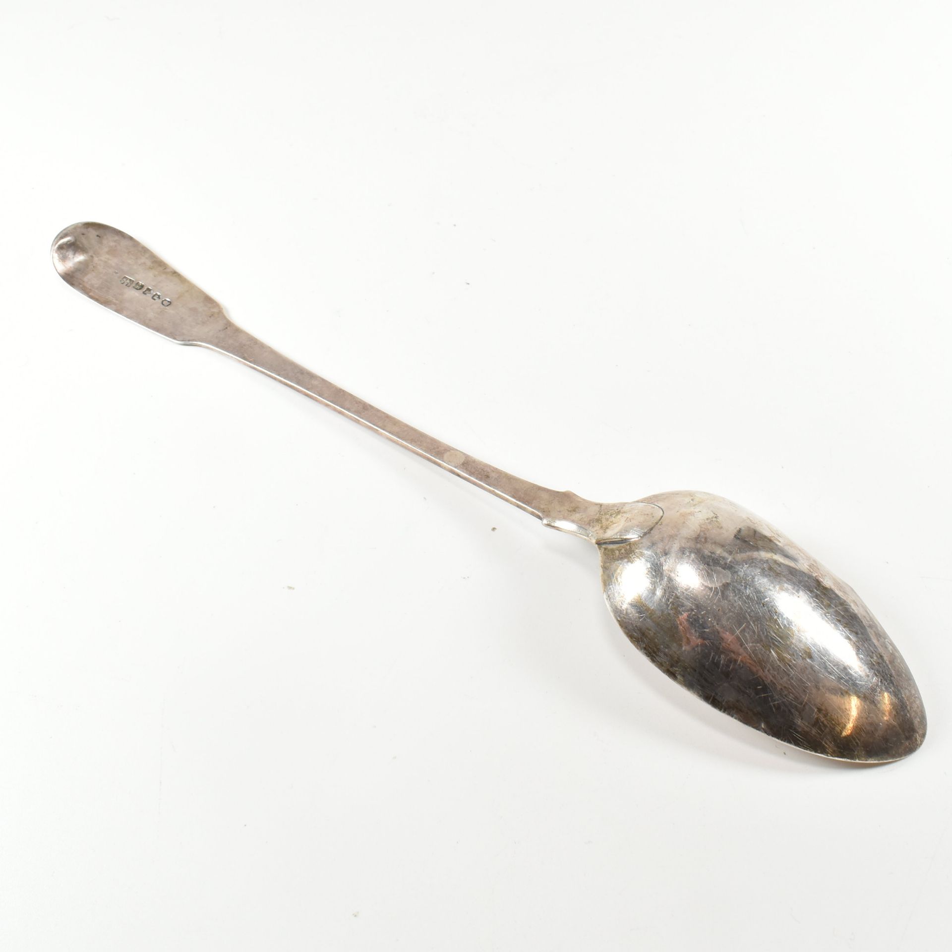 GEORGE III HALLMARKED SILVER SERVING SPOON - Image 3 of 7