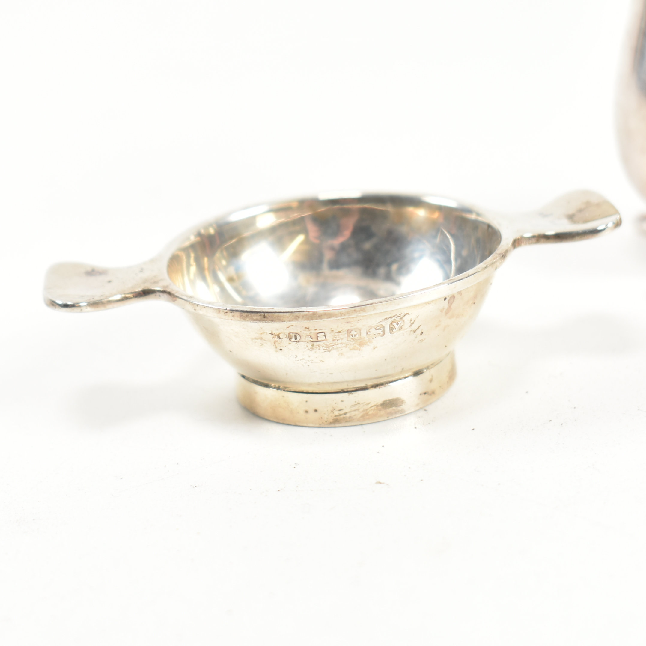 HALLMARKED SILVER ITEMS & SILVER PLATED MAPPIN & WEBB TRAY - Image 6 of 7