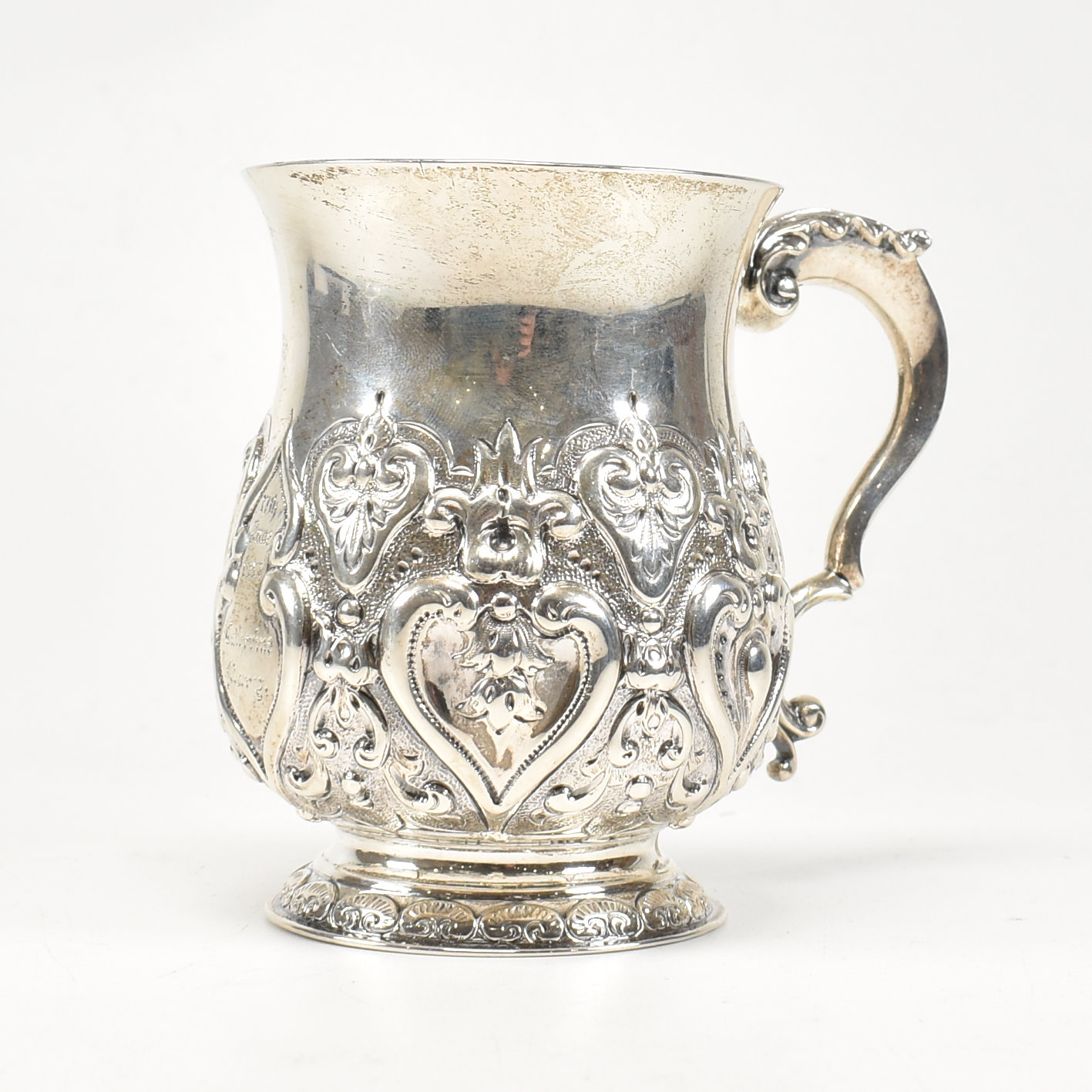 VICTORIAN HALLMARKED SILVER CHRISTENING CUP - Image 8 of 9