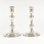 MATCHED PAIR OF MID CENTURY HALLMARKED SILVER CANDLESTICKS