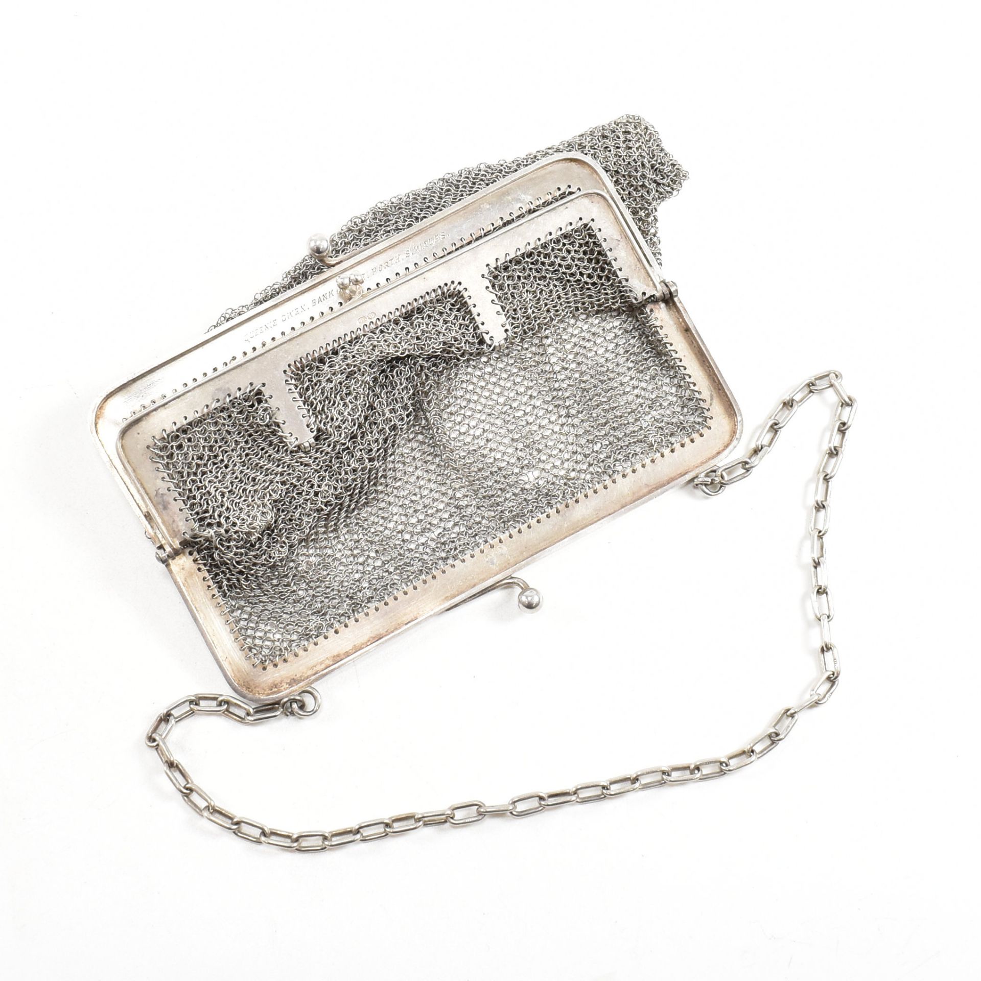 EARLY 20TH CENTURY 925 SILVER MESH EVENING BAG - Bild 3 aus 8