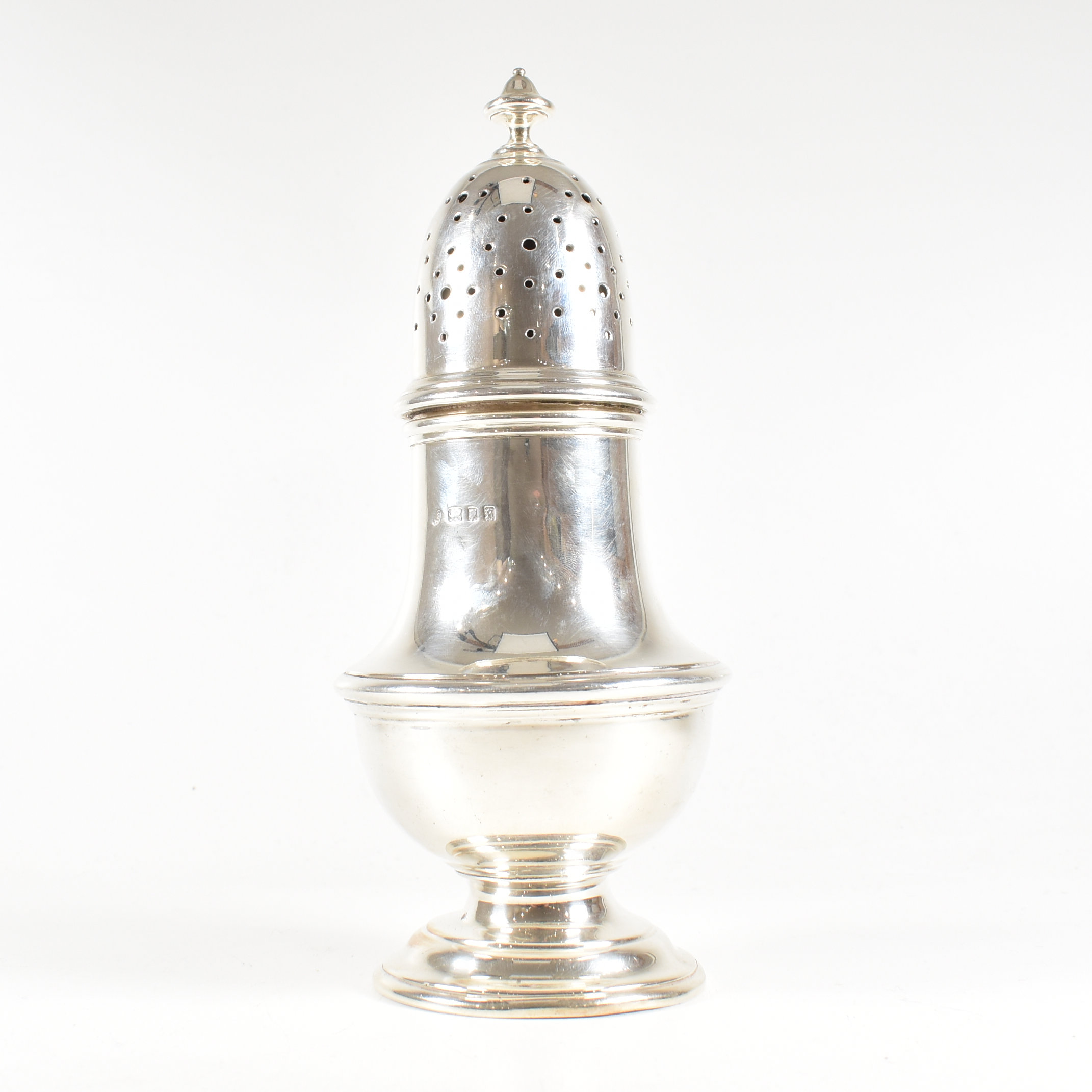 GEORGE V HALLMARKED SILVER SUGAR CASTER - Image 3 of 8