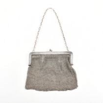 EARLY 20TH CENTURY 925 SILVER MESH EVENING BAG