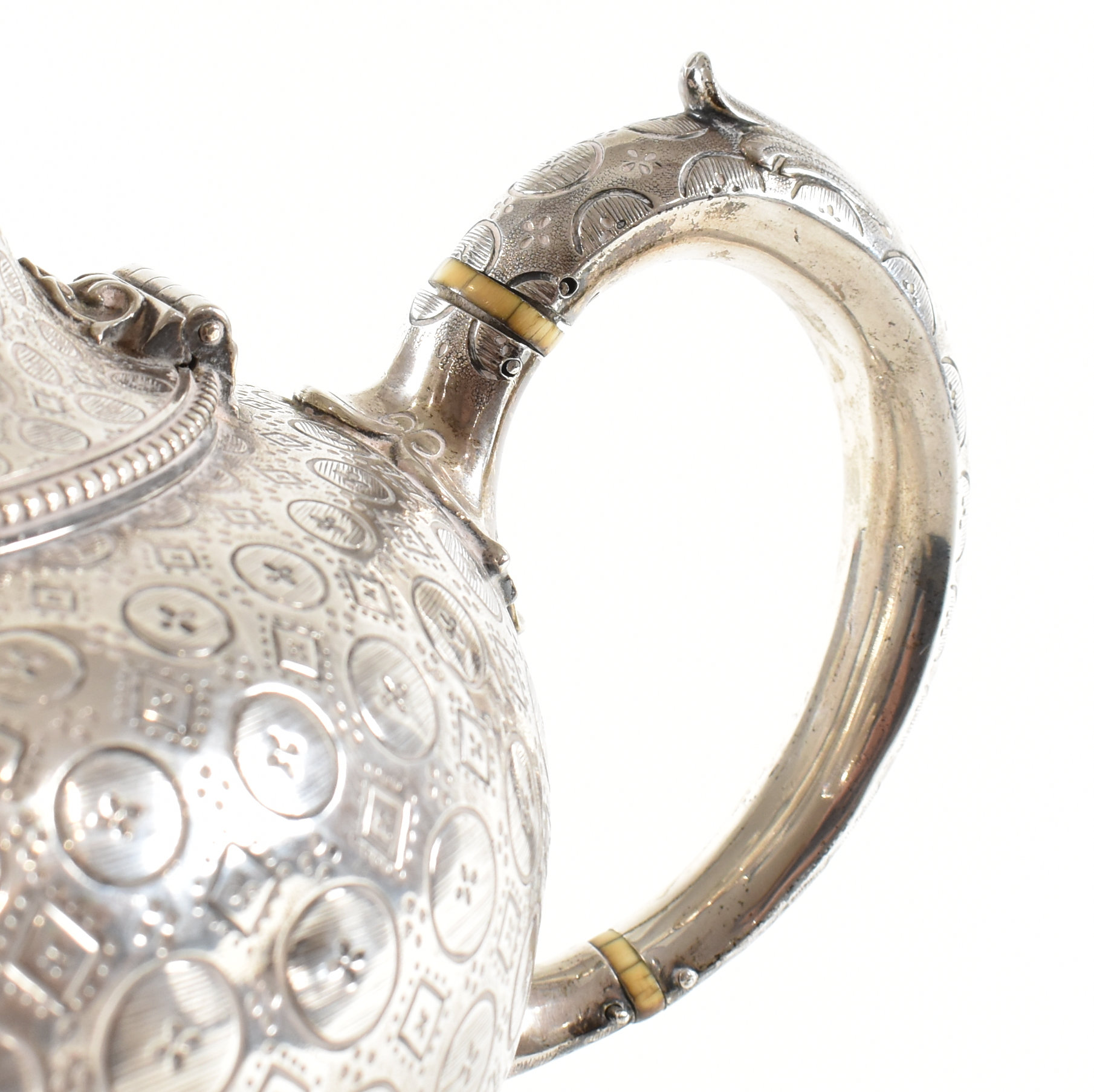 VICTORIAN HALLMARKED SILVER TEA POT CHAS TAYLOR & SONS - Image 12 of 17