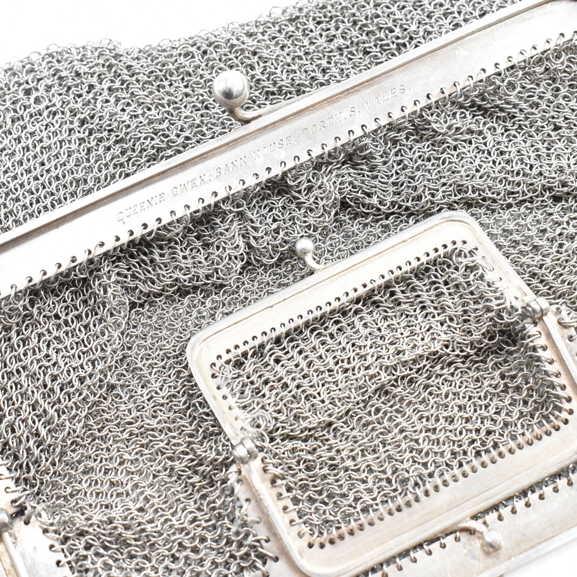 EARLY 20TH CENTURY 925 SILVER MESH EVENING BAG - Image 6 of 8