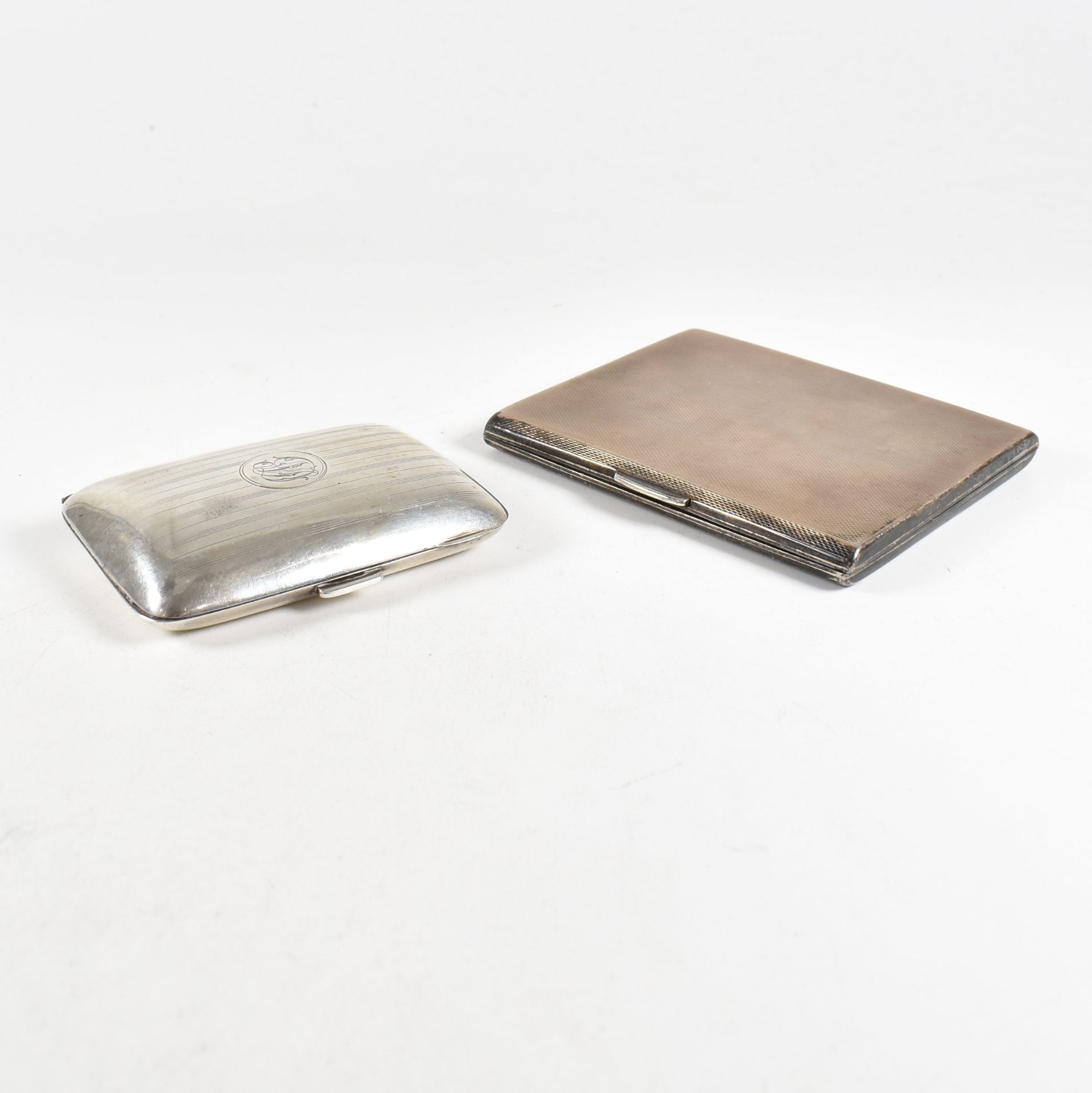 TWO EARLY 20TH CENTURY HALLMARKED SILVER CIGARETTE CASES - Image 2 of 8