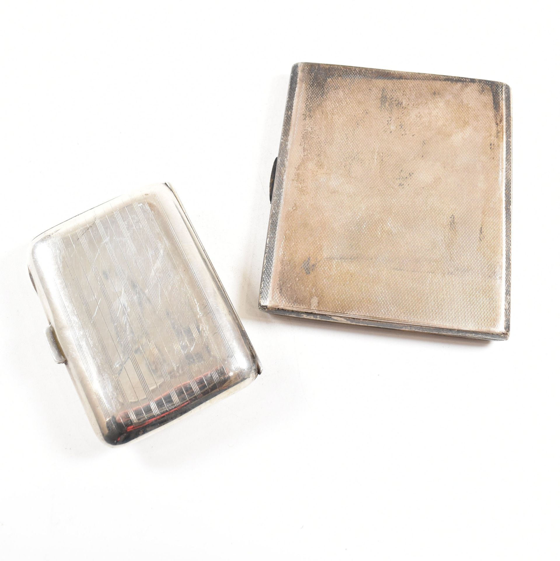 TWO EARLY 20TH CENTURY HALLMARKED SILVER CIGARETTE CASES - Image 4 of 8