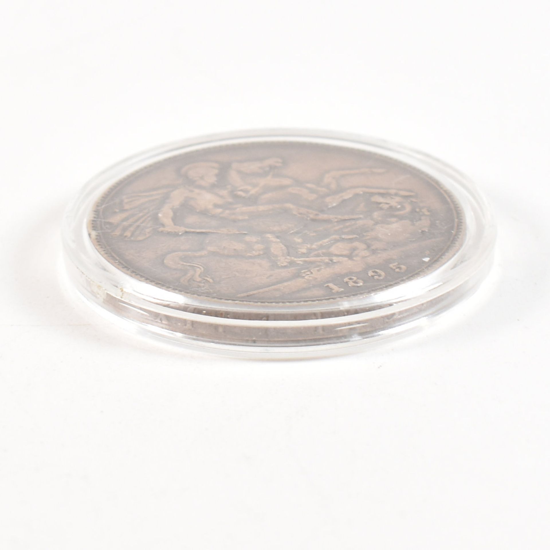 CASED 1895 SILVER CROWN COIN VICTORIA - Image 3 of 4