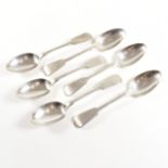 SET OF 6 VICTORIAN HALLMARKED SILVER FIDDLE PATTERN TEA SPOONS