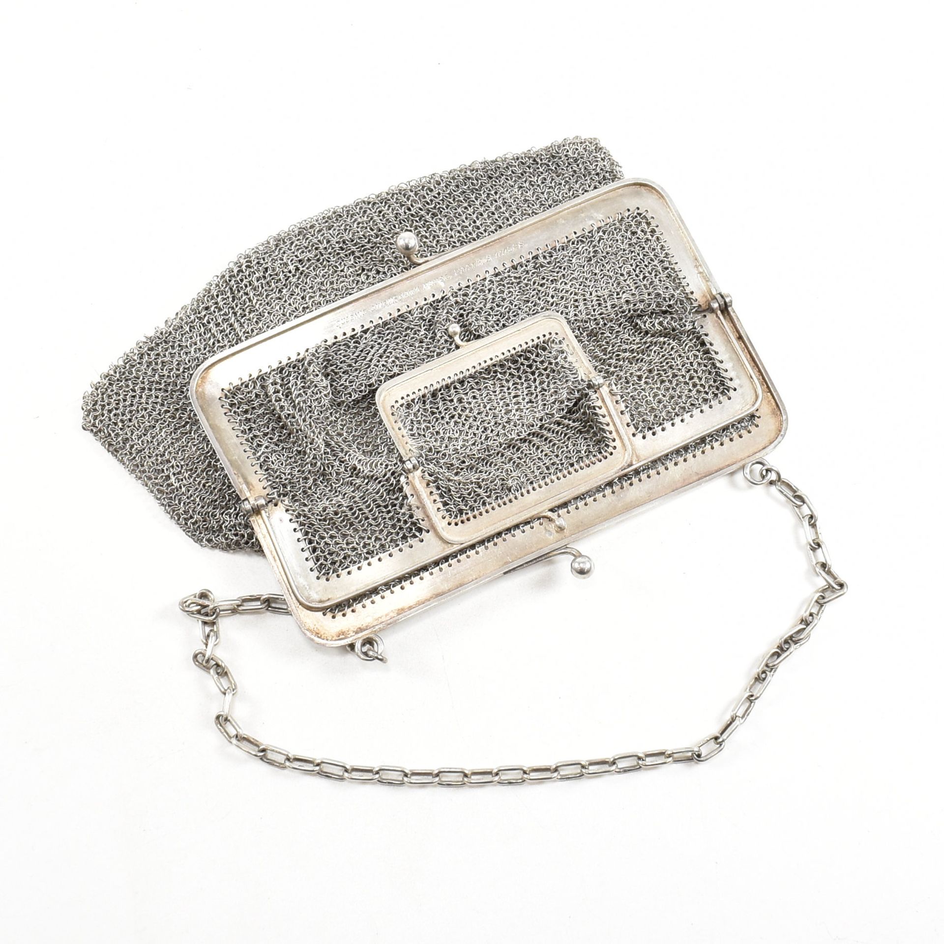 EARLY 20TH CENTURY 925 SILVER MESH EVENING BAG - Image 5 of 8