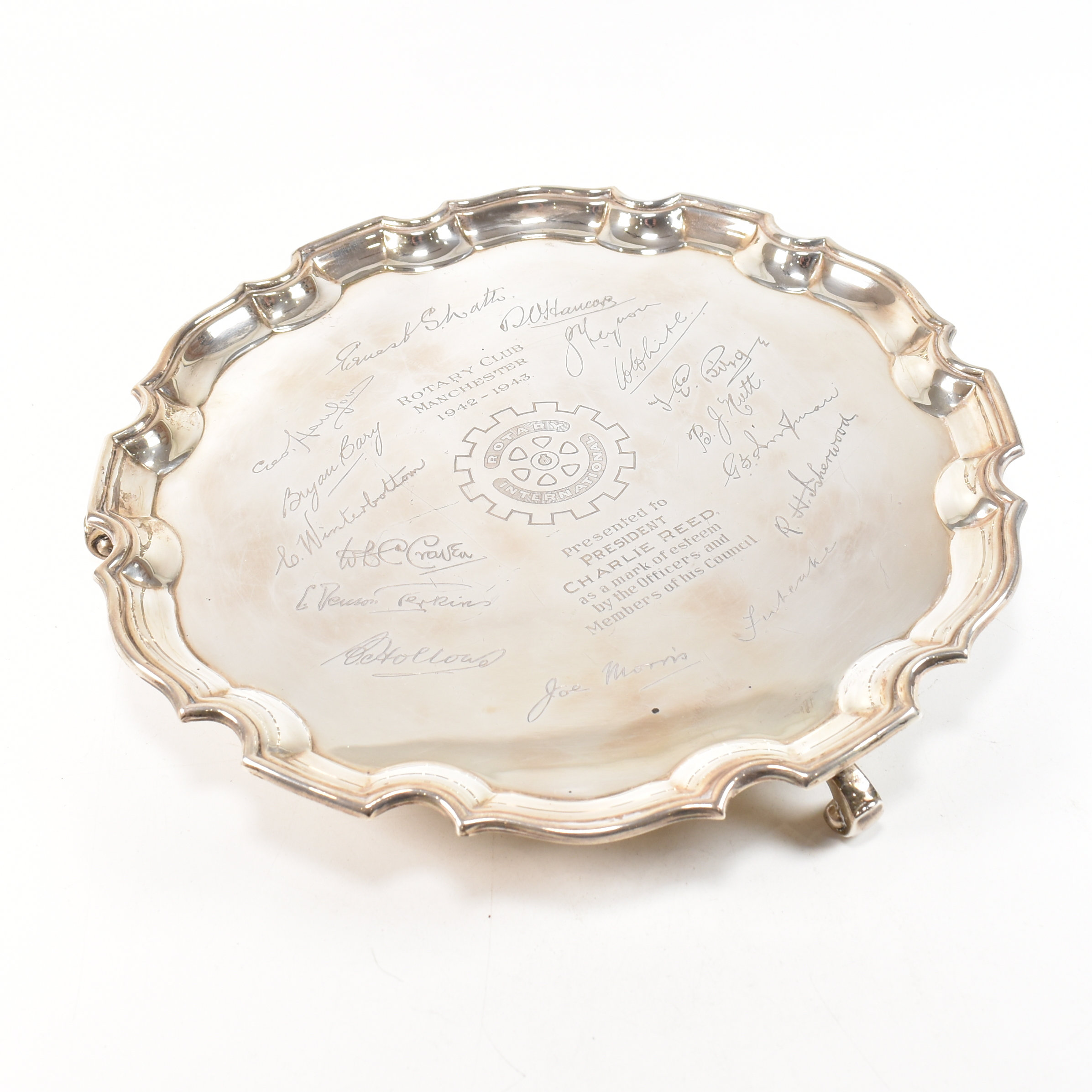 GEORGE IV CASED HALLMARKED SILVER PRESENTATION SALVER - Image 2 of 5