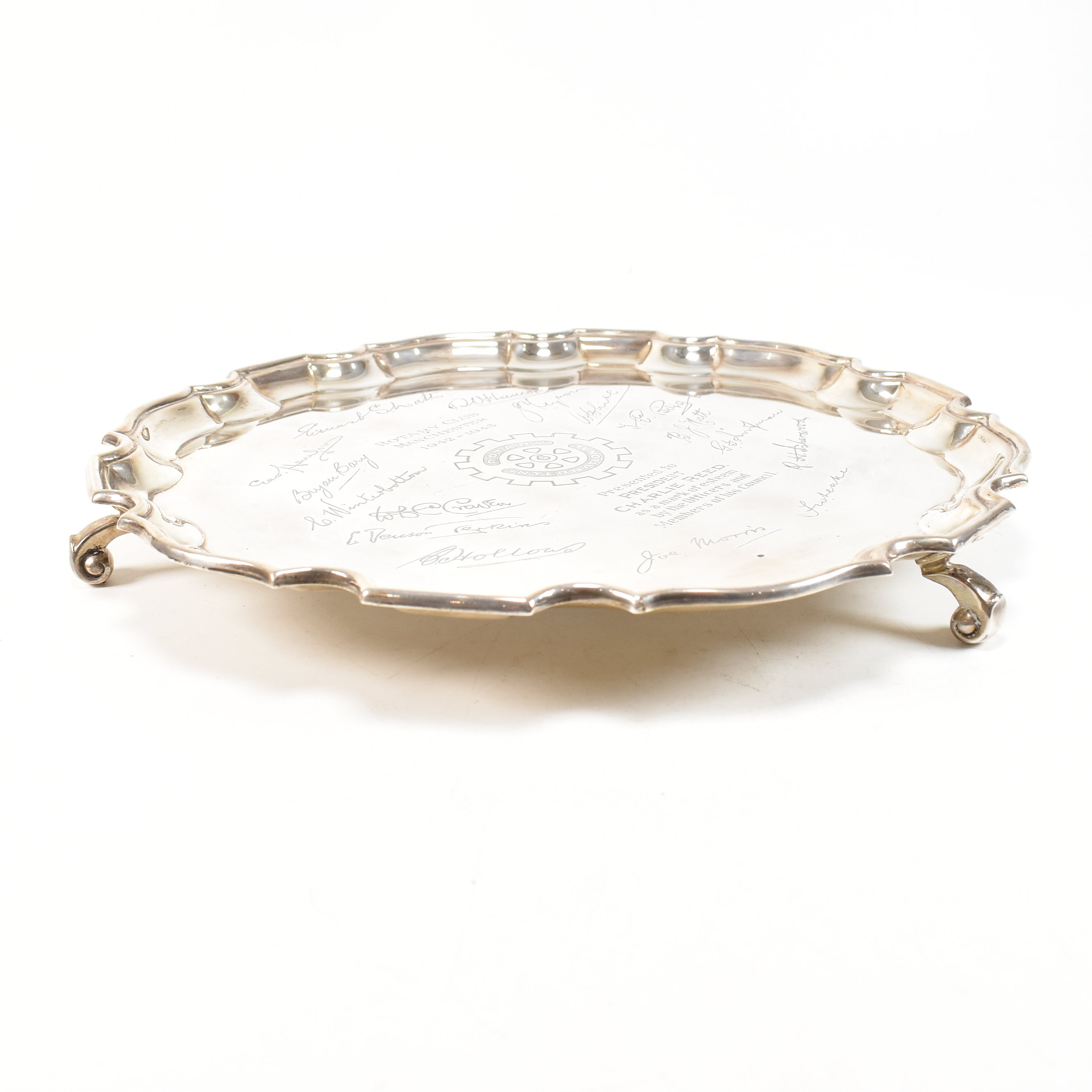 GEORGE IV CASED HALLMARKED SILVER PRESENTATION SALVER - Image 3 of 5