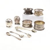 VICTORIAN & LATER HALLMARKED SILVER ITEMS