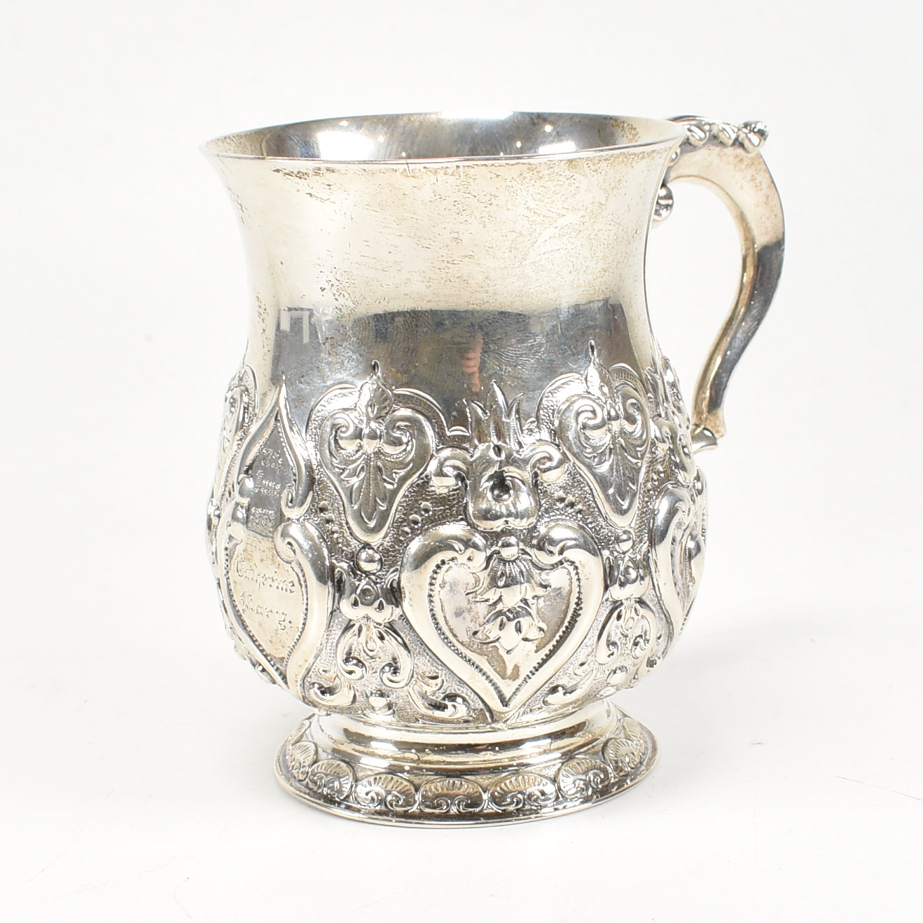 VICTORIAN HALLMARKED SILVER CHRISTENING CUP - Image 2 of 9