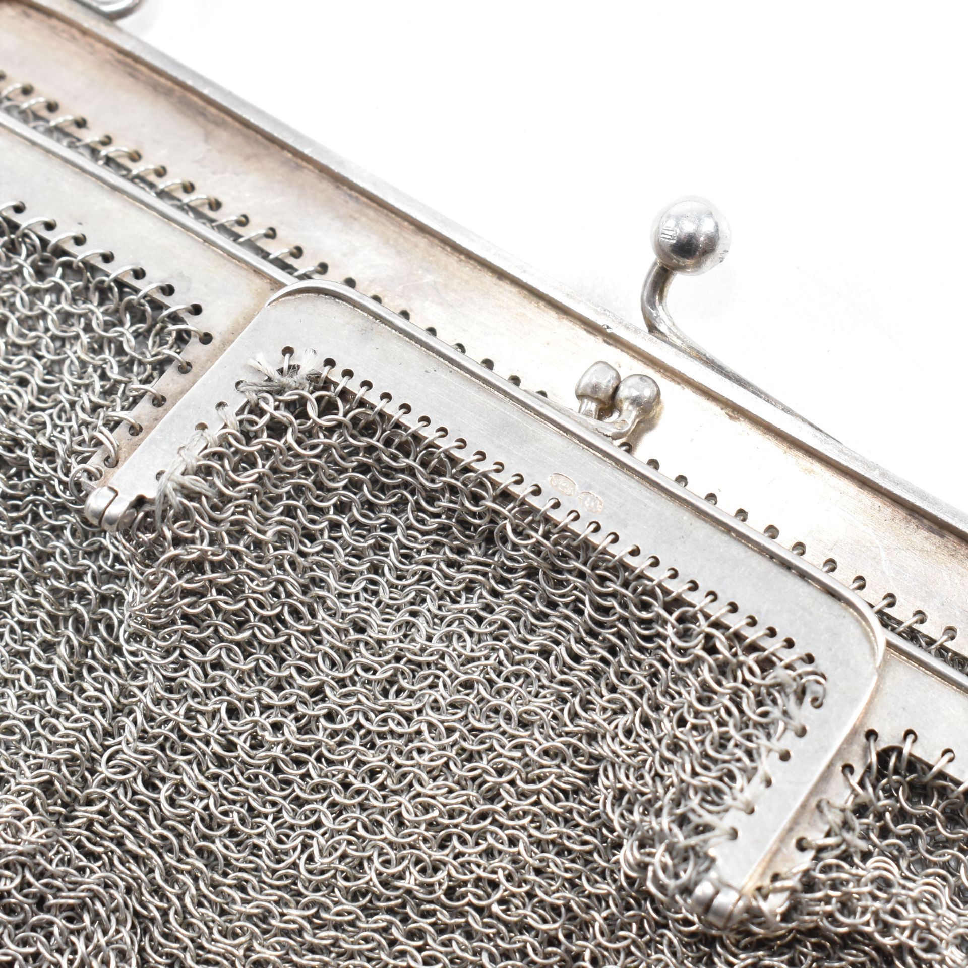 EARLY 20TH CENTURY 925 SILVER MESH EVENING BAG - Image 7 of 8