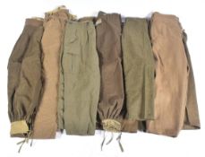 COLLECTION OF POST WAR BRITISH BATTLE DRESS TROUSERS