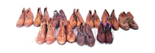 COLLECTION OF ASSORTED BROWN LEATHER BOOTS