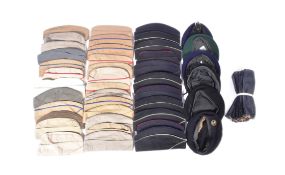 LARGE COLLECTION OF UNBADGED BERETS & SIDE CAPS