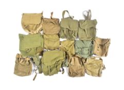 LARGE COLLECTION OF BRITISH MILITARY WEBBING POUCHES / BAGS