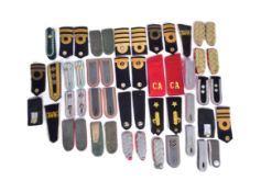 COLLECTION OF ASSORTED MILITARY SHOULDER BOARDS