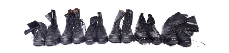 COLLECTION OF MILITARY STYLE LEATHER COMBAT BOOTS