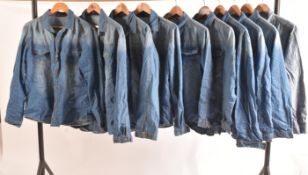 COLLECTION OF VINTAGE STYLE DENIM SHIRTS